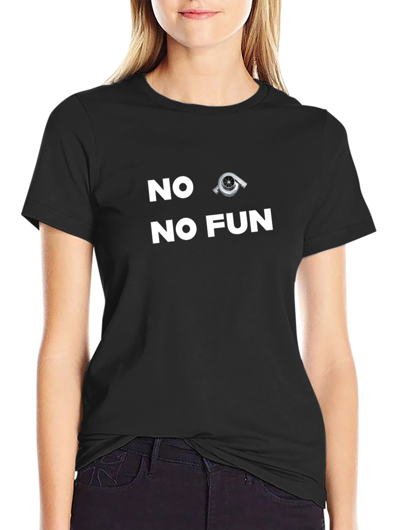 No Turbo No Fun Black T-Shirt