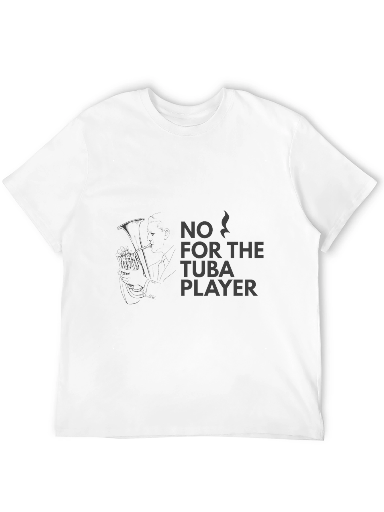 No Tuba Player Black Graphic Tee