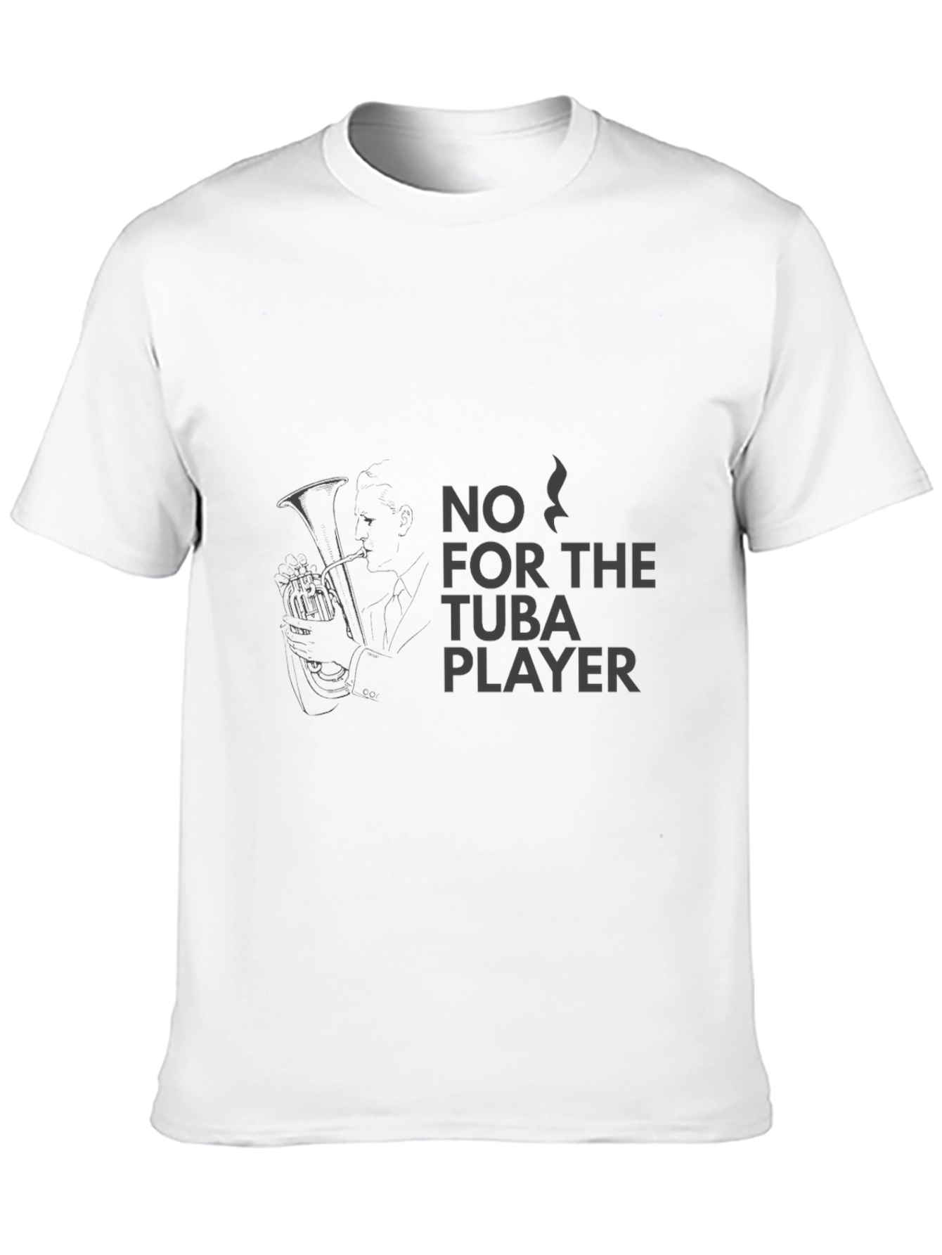 No Tuba Player Black Graphic Tee