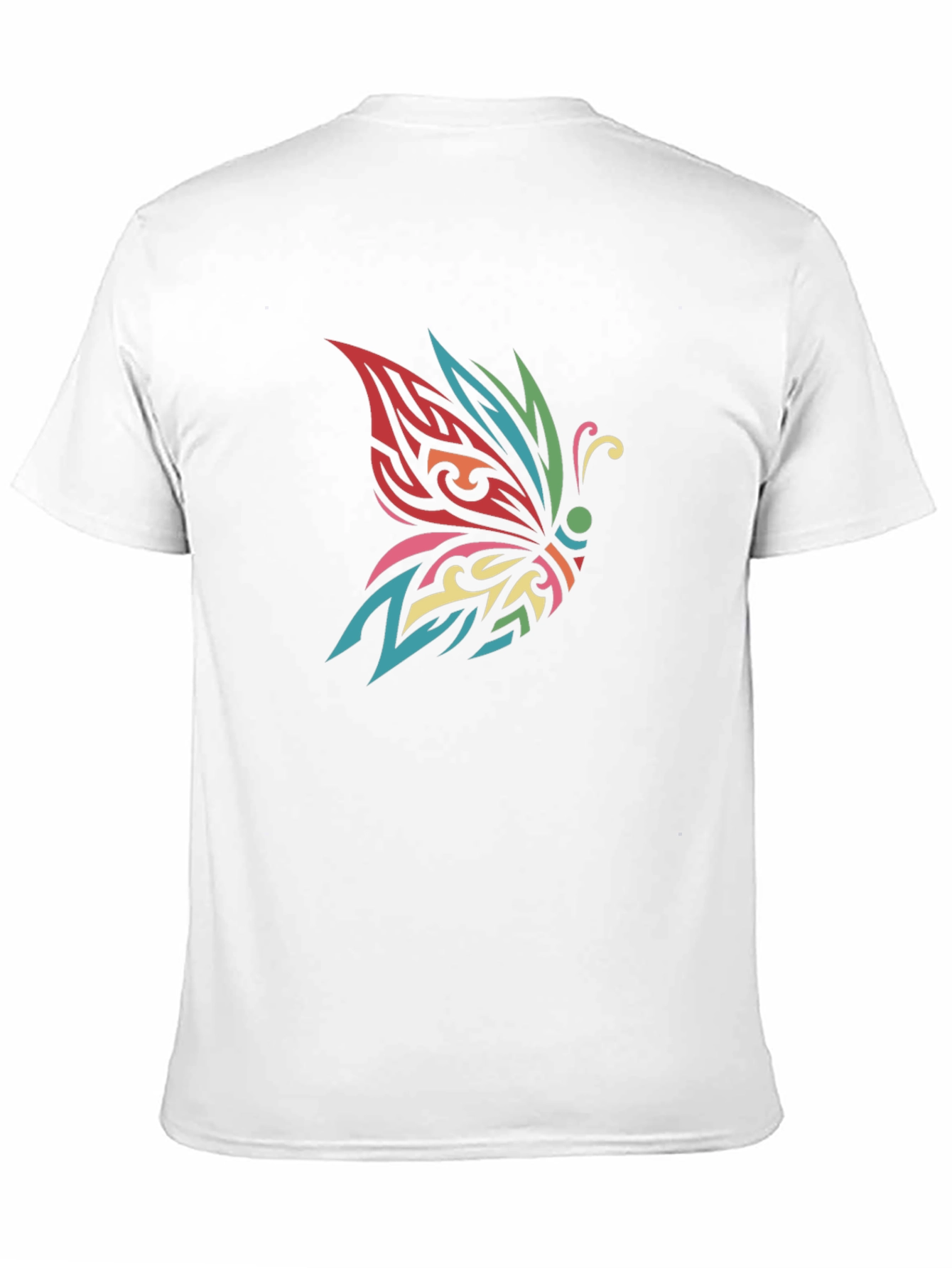 Butterfly Tribal Tattoo Black T-Shirt