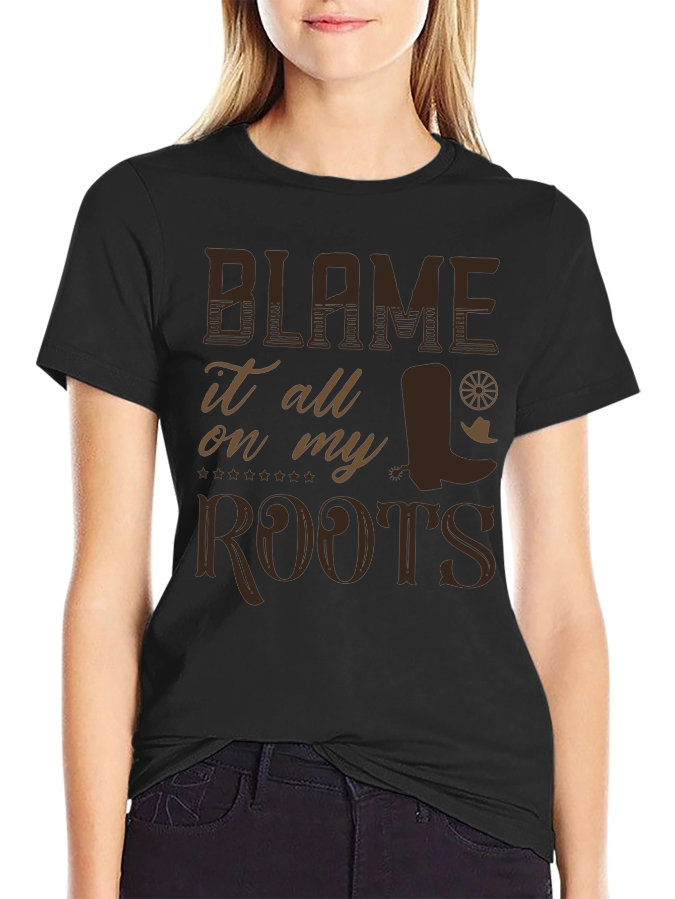 Blame It On My Roots Graphic T-Shirt