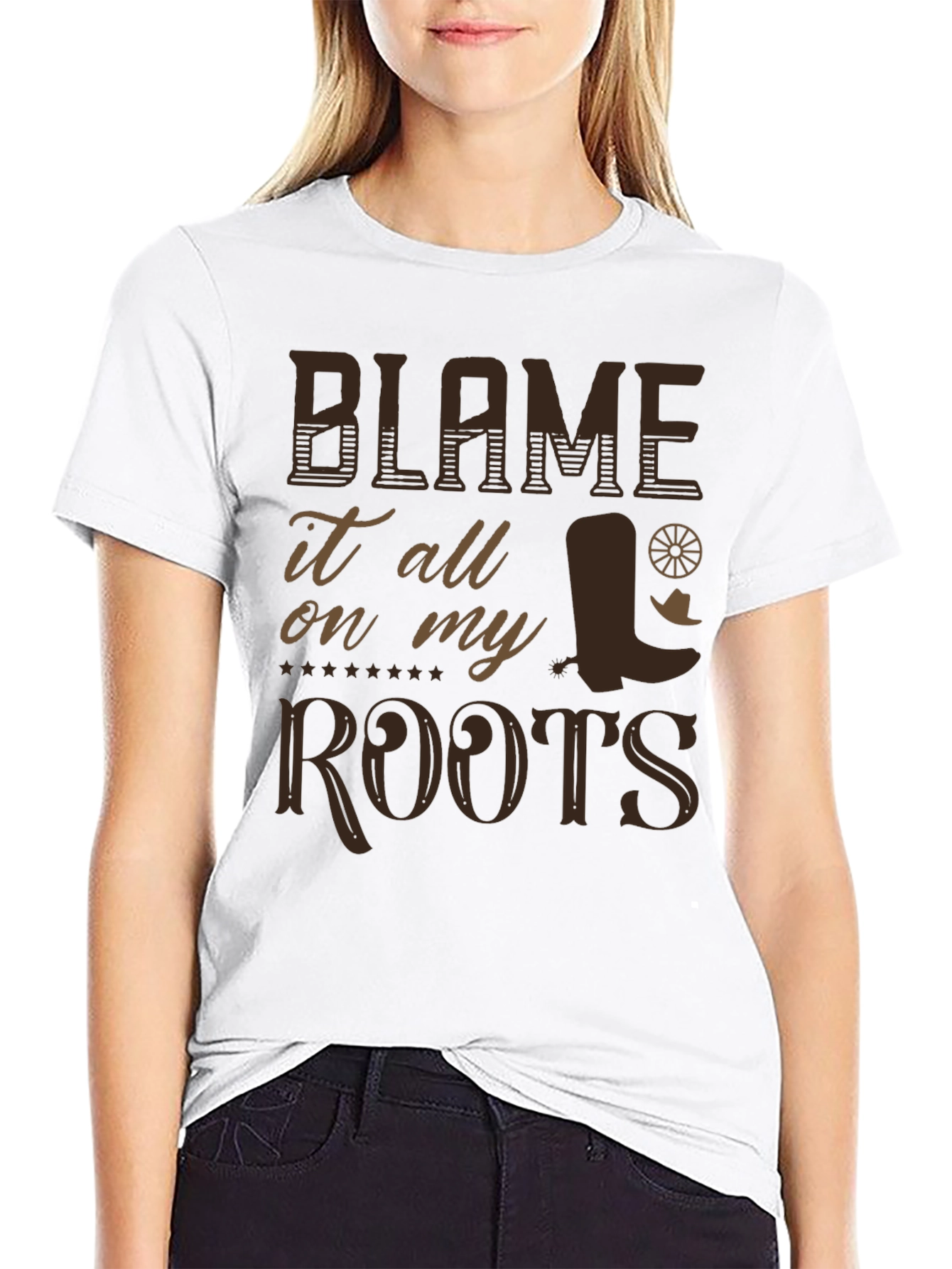 Blame It On My Roots Graphic T-Shirt