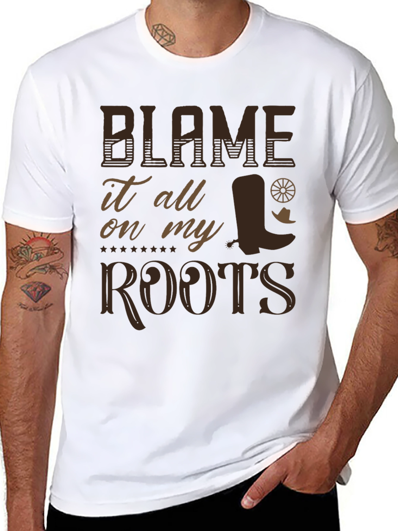 Blame It On My Roots Graphic T-Shirt