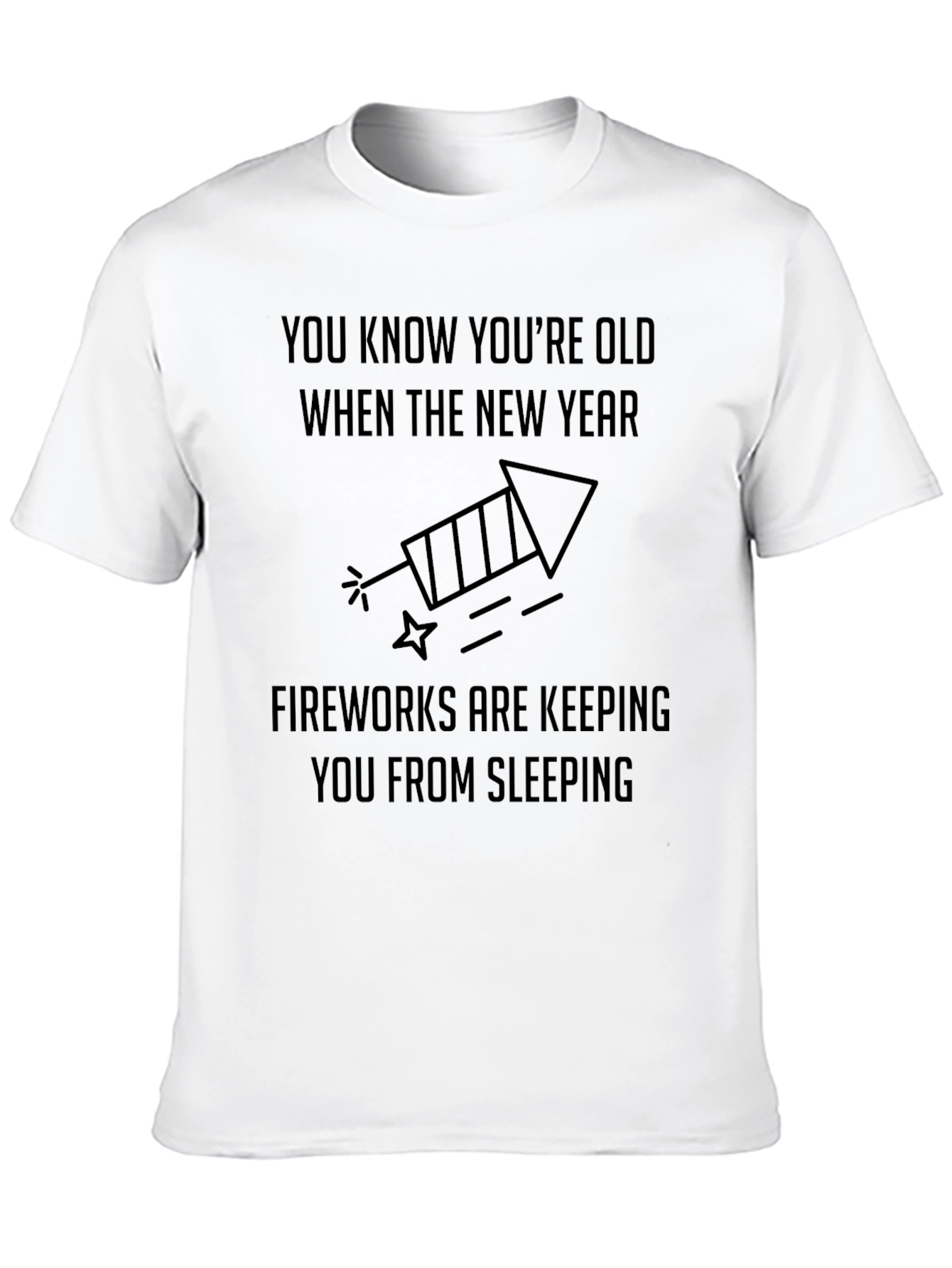 Funny New Years T-Shirt: Old Fireworks