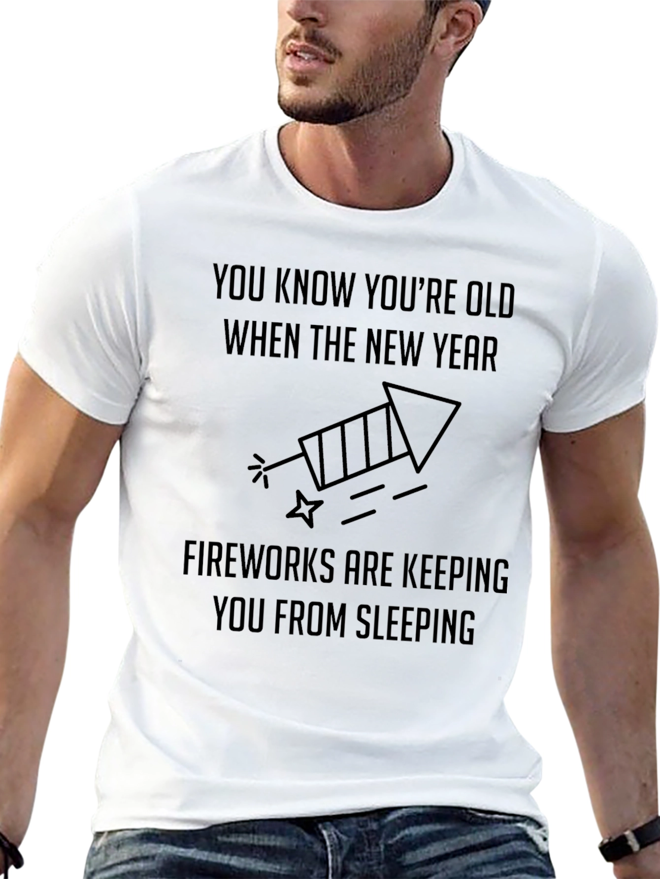 Funny New Years T-Shirt: Old Fireworks