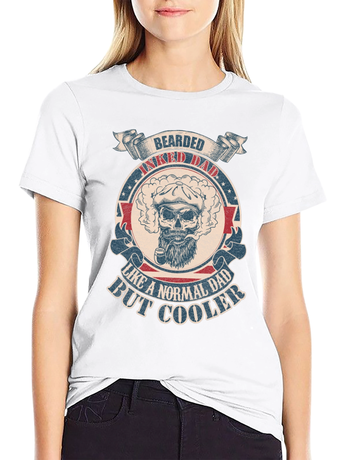 Bearded Inked Dad T-Shirt - Cool Dad Style