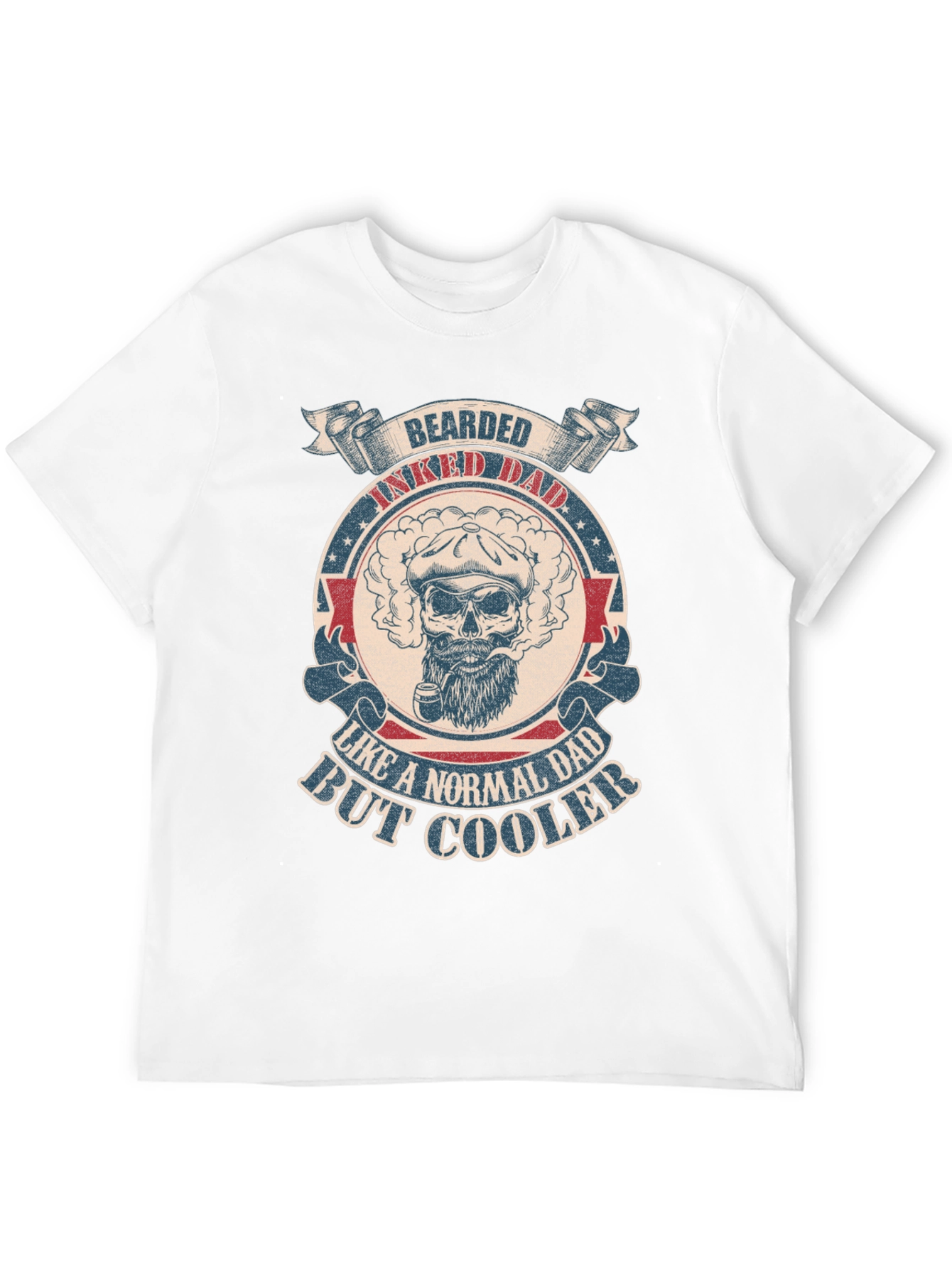 Bearded Inked Dad T-Shirt - Cool Dad Style