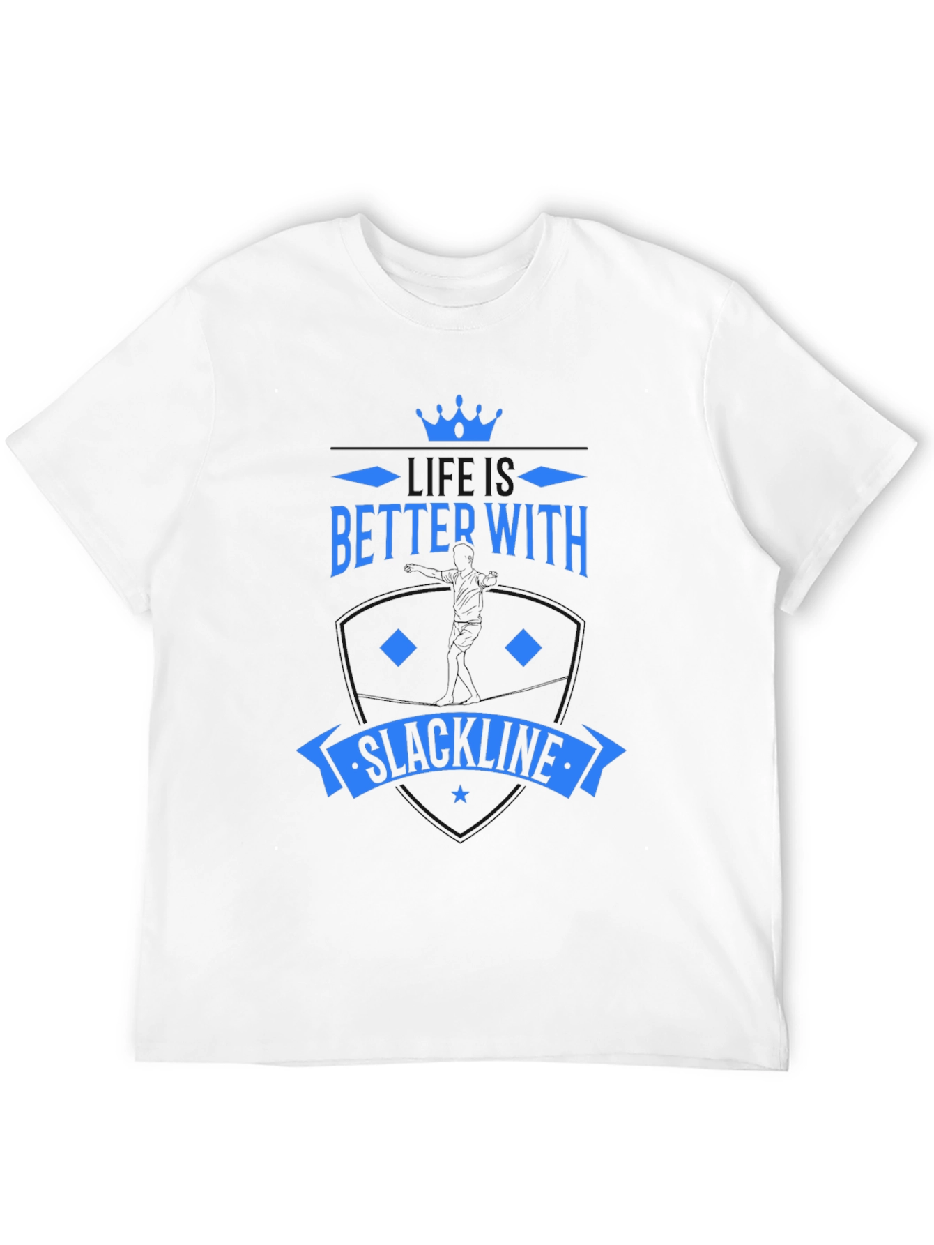 Better With Slackline Black T-Shirt