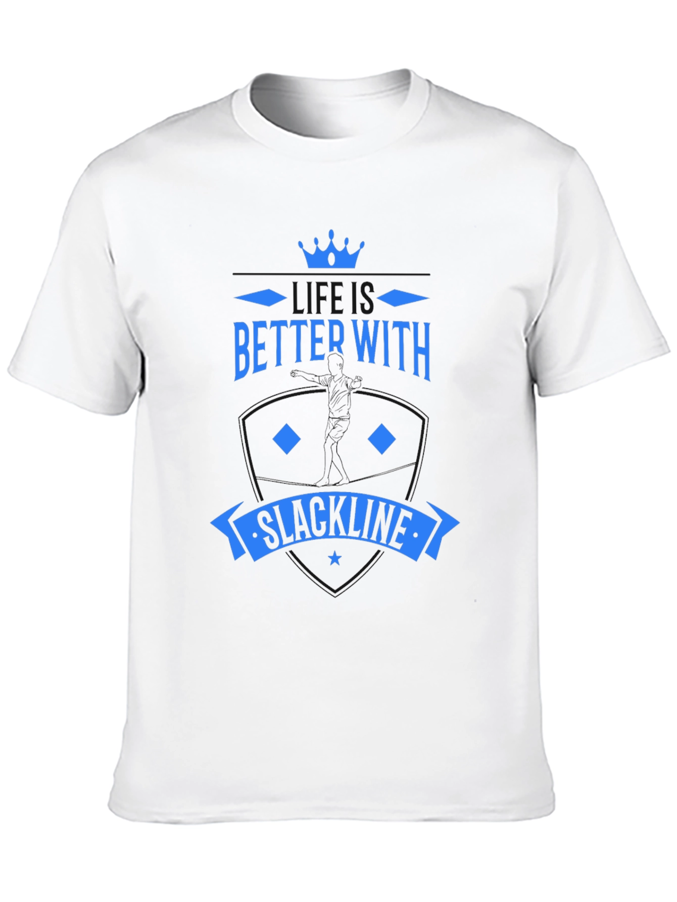 Better With Slackline Black T-Shirt
