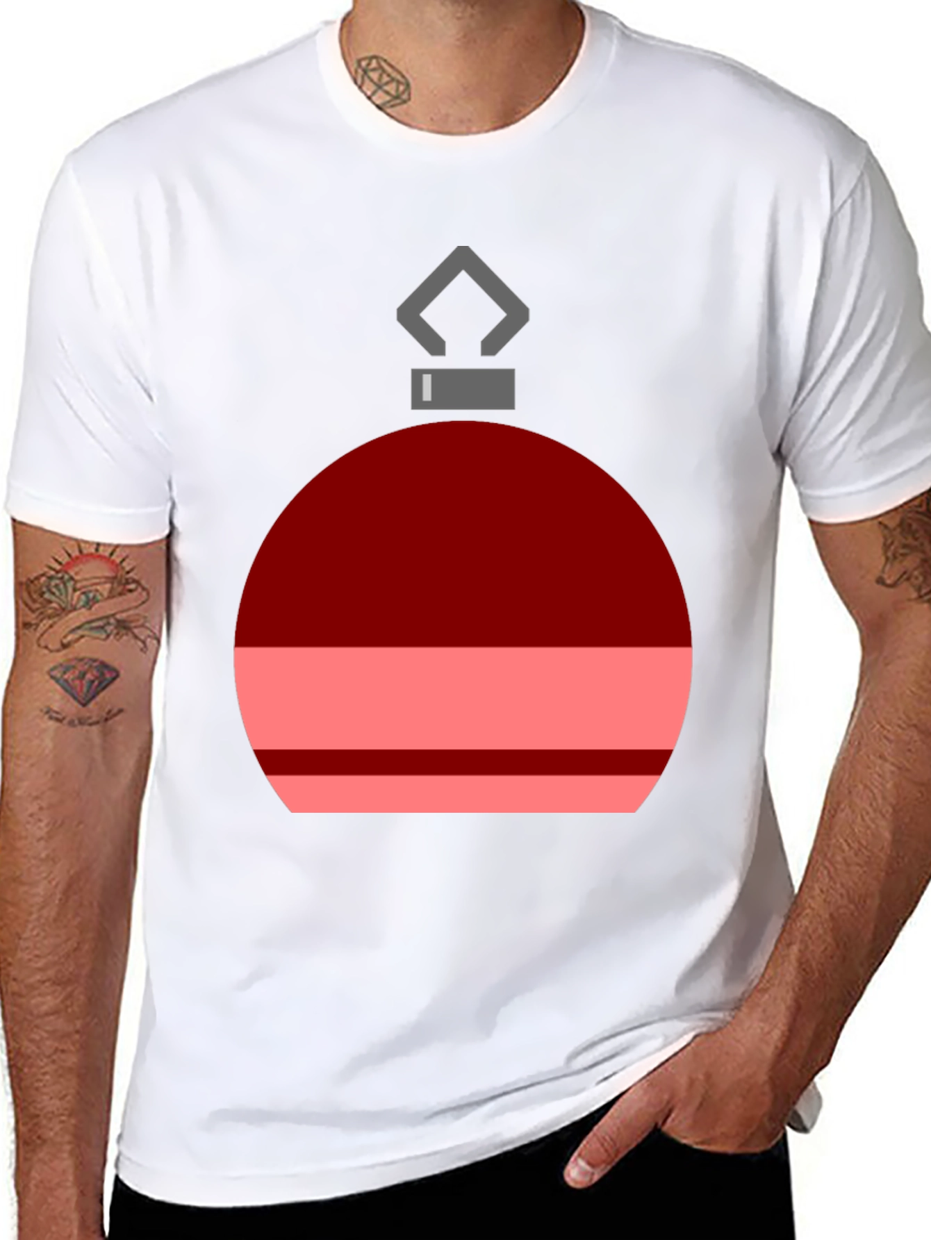 Festive Ornament Graphic Tee - Holiday Cheer
