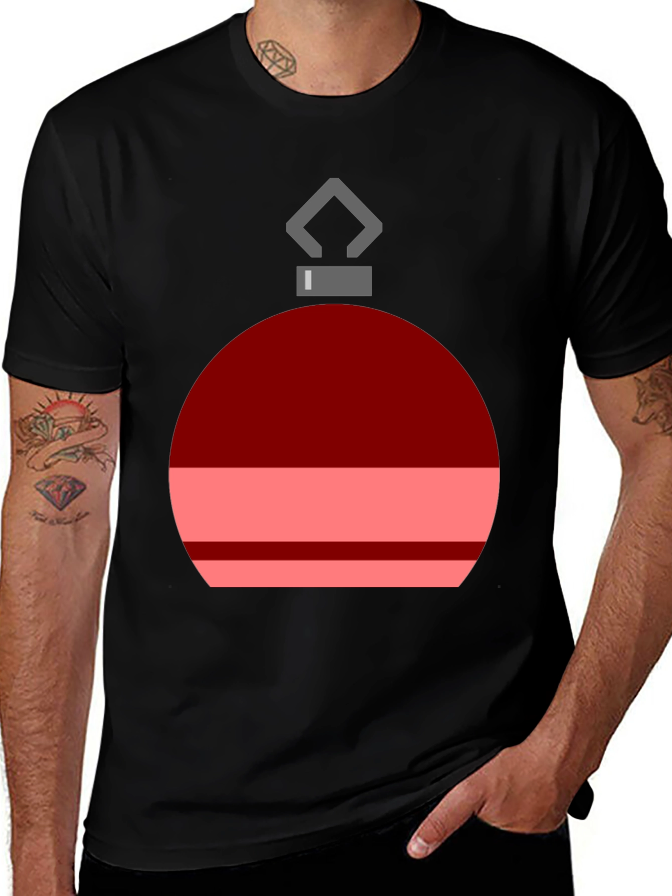 Festive Ornament Graphic Tee - Holiday Cheer