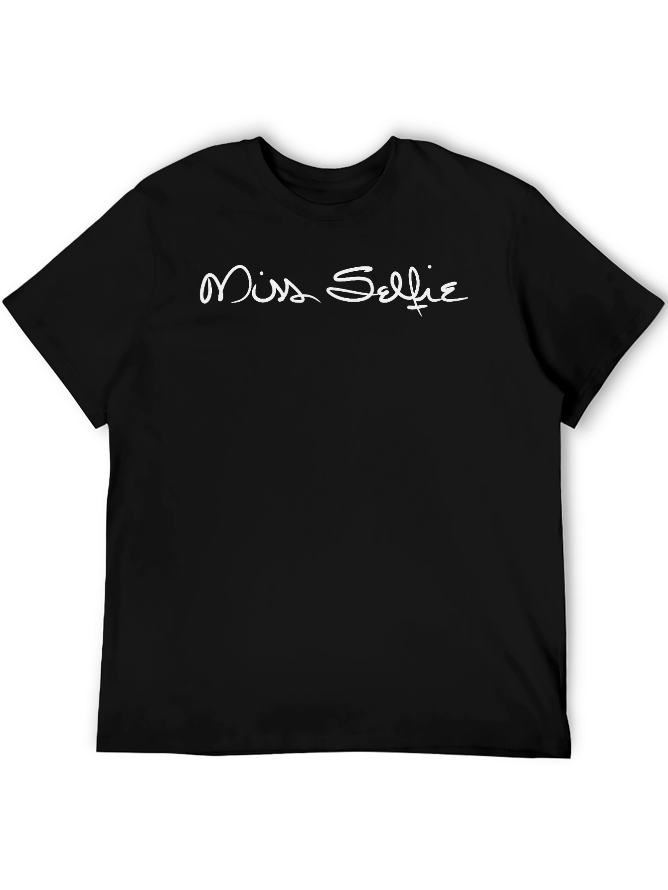 Miss Selfie Tee - Stylish Black Cotton T-Shirt