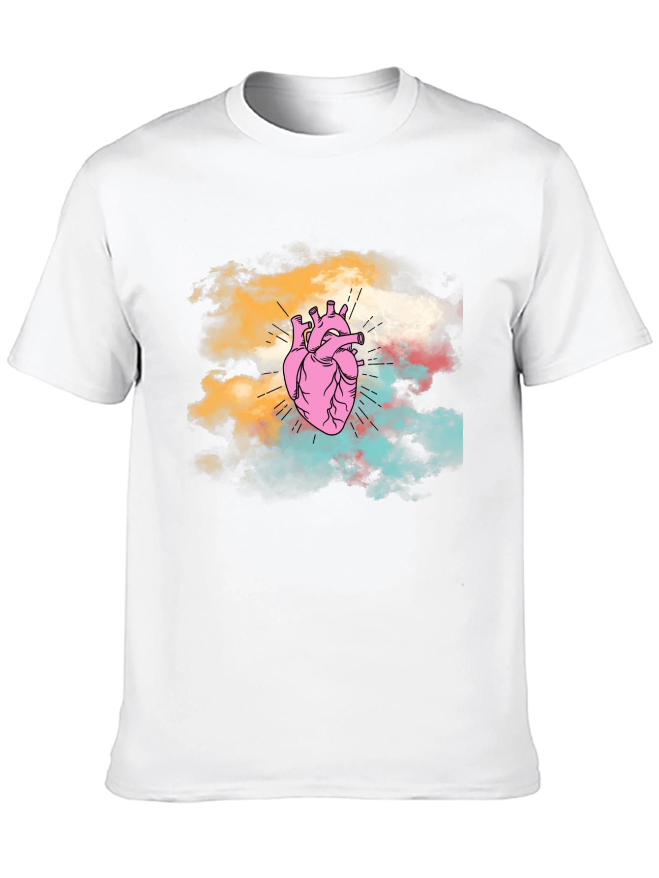 Anatomical Heart Graphic Tee - Unique Cloud Design T-Shirt