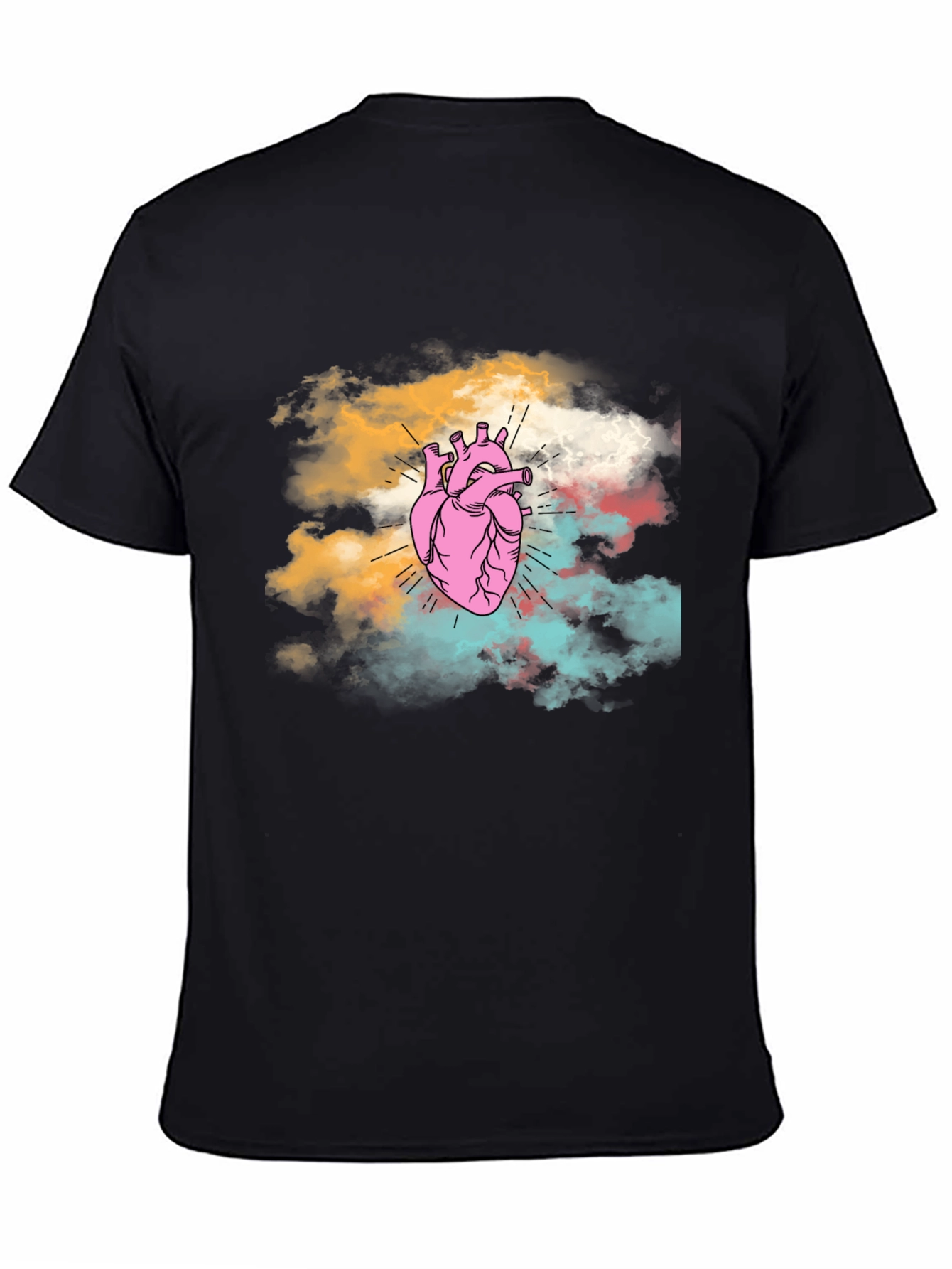 Anatomical Heart Graphic Tee - Unique Cloud Design T-Shirt