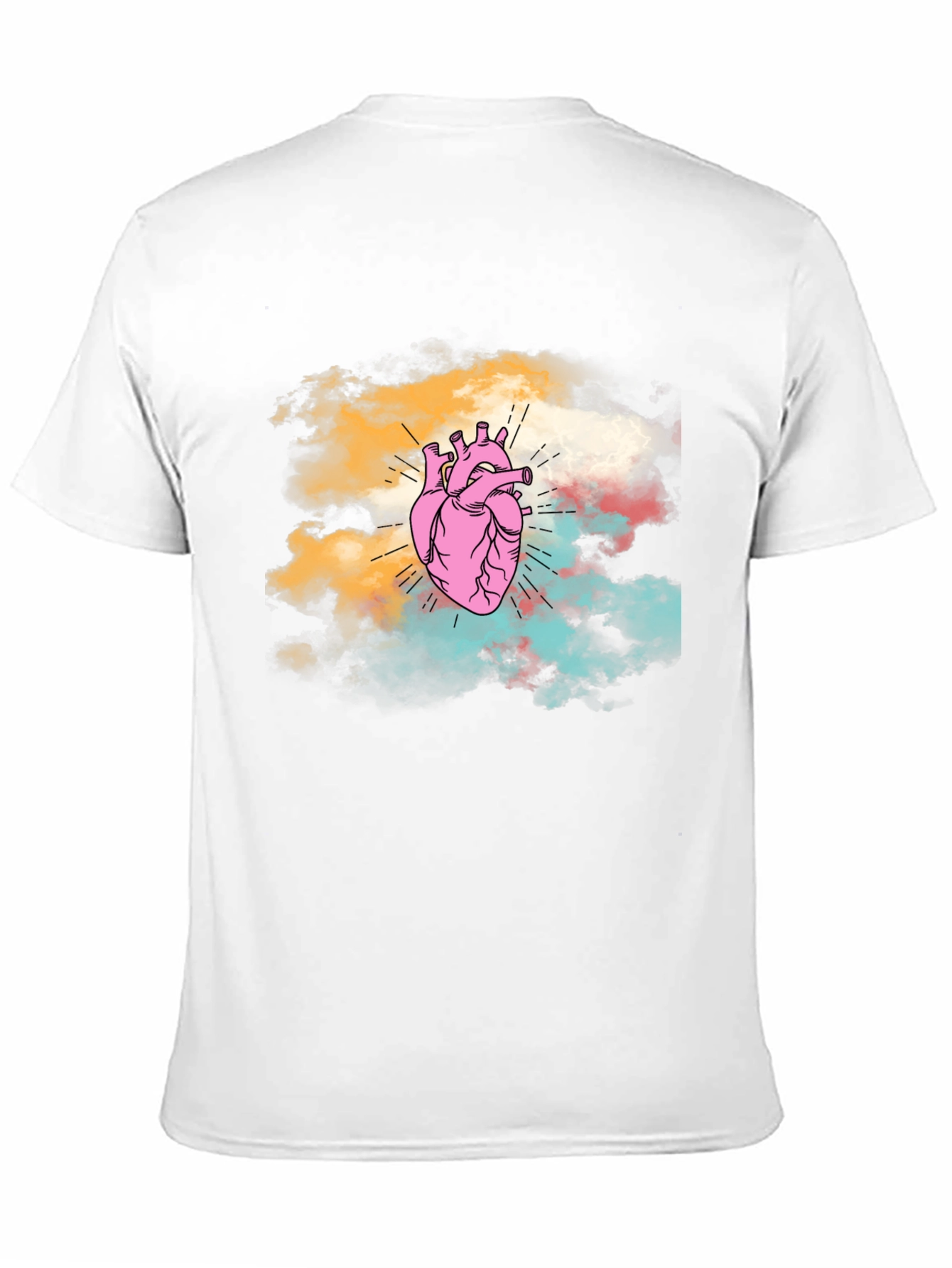 Anatomical Heart Graphic Tee - Unique Cloud Design T-Shirt