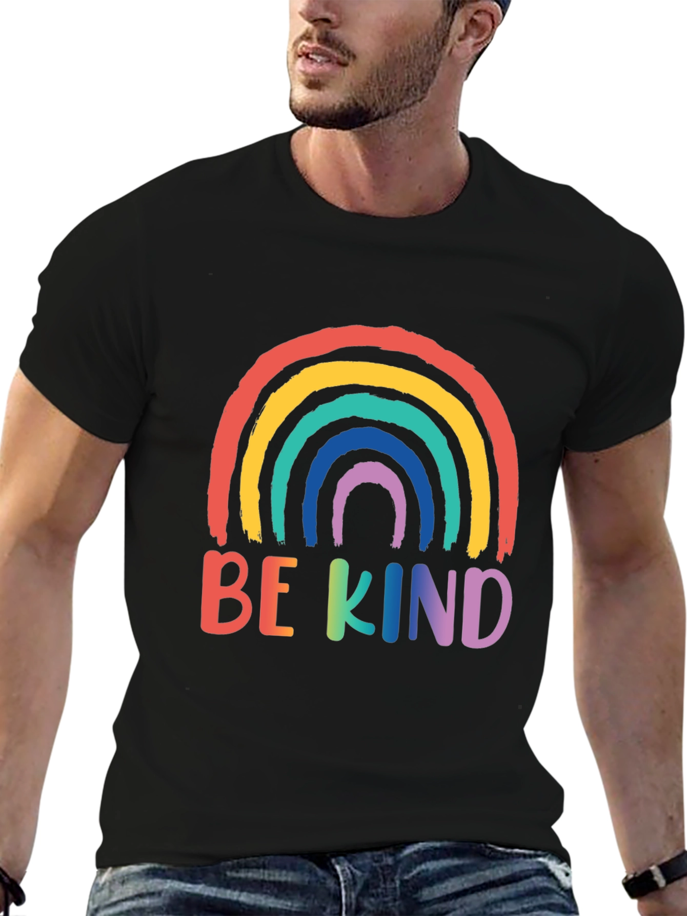 Be Kind Rainbow Graphic Tee - Unisex
