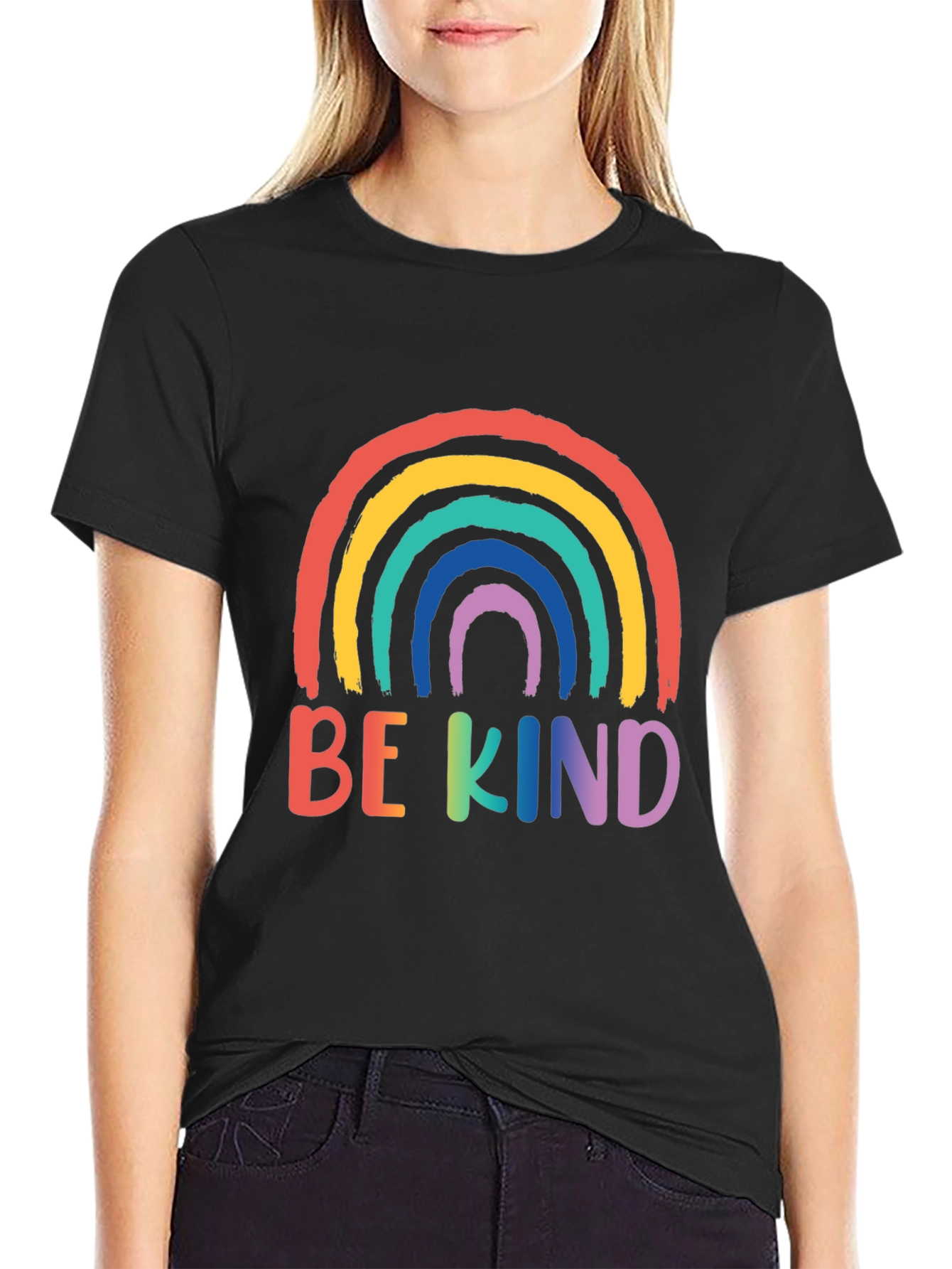 Be Kind Rainbow Graphic Tee - Unisex