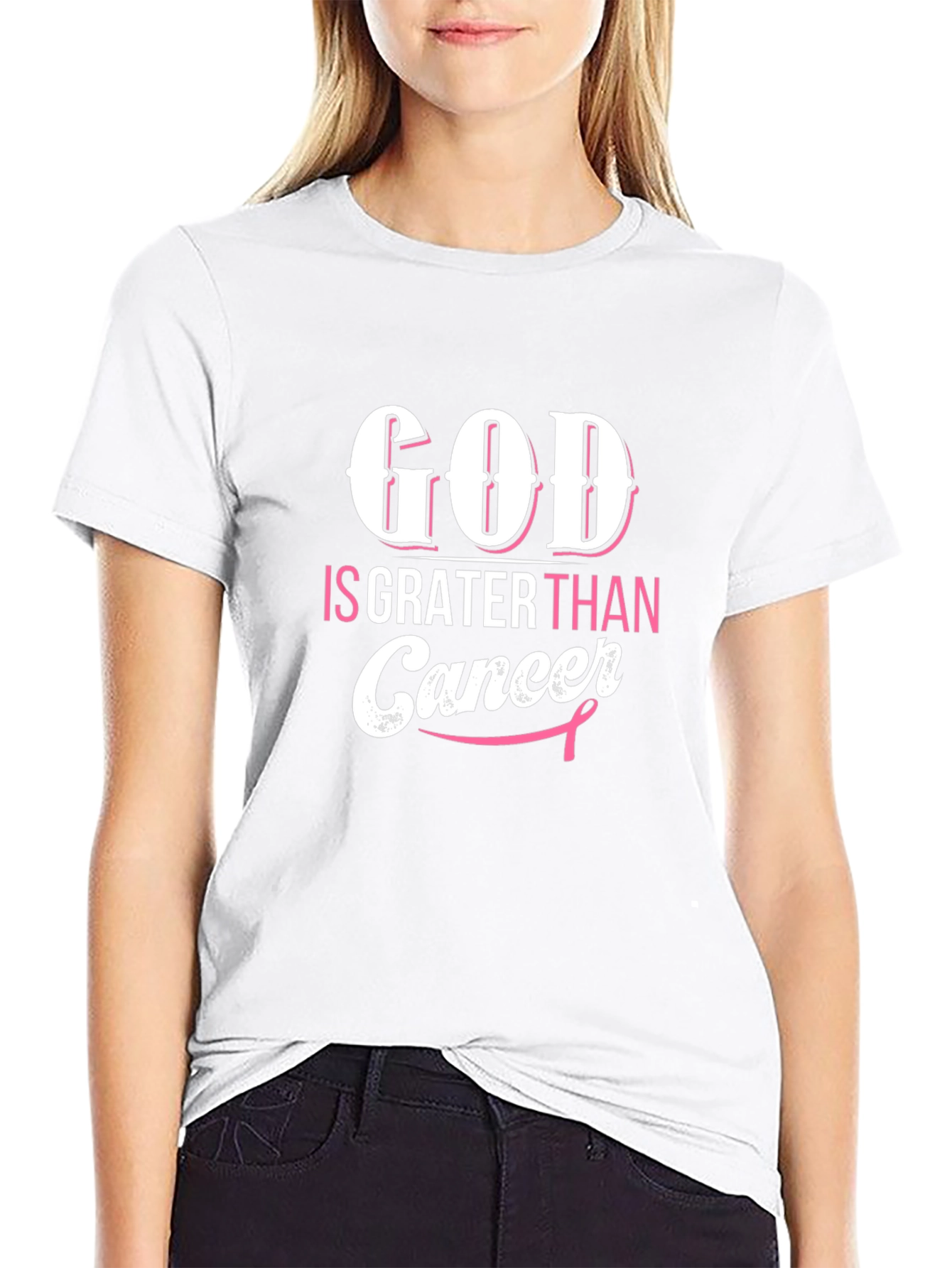 God Is Greater Than Cancer Awareness T-Shirt