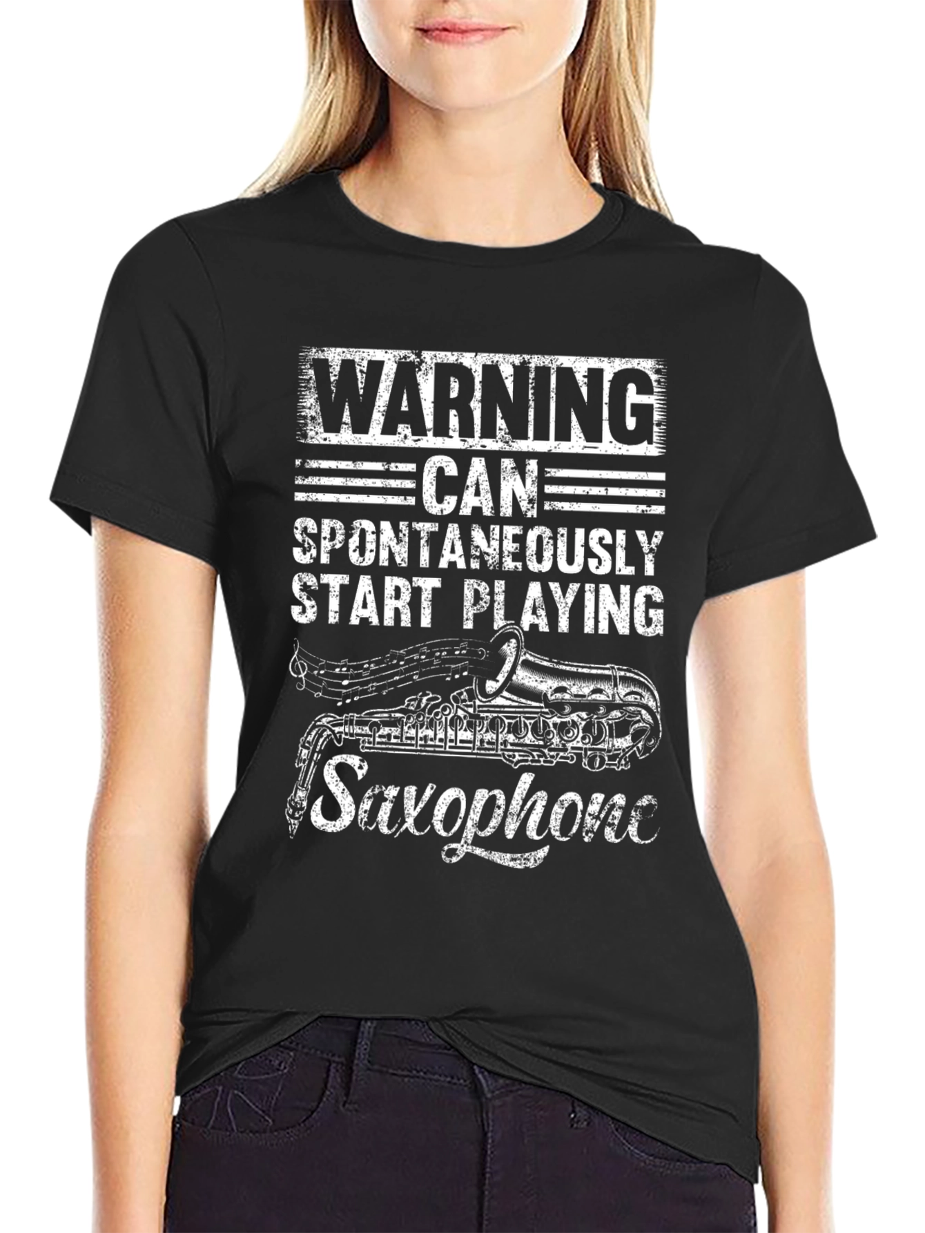 Warning Saxophone T-Shirt