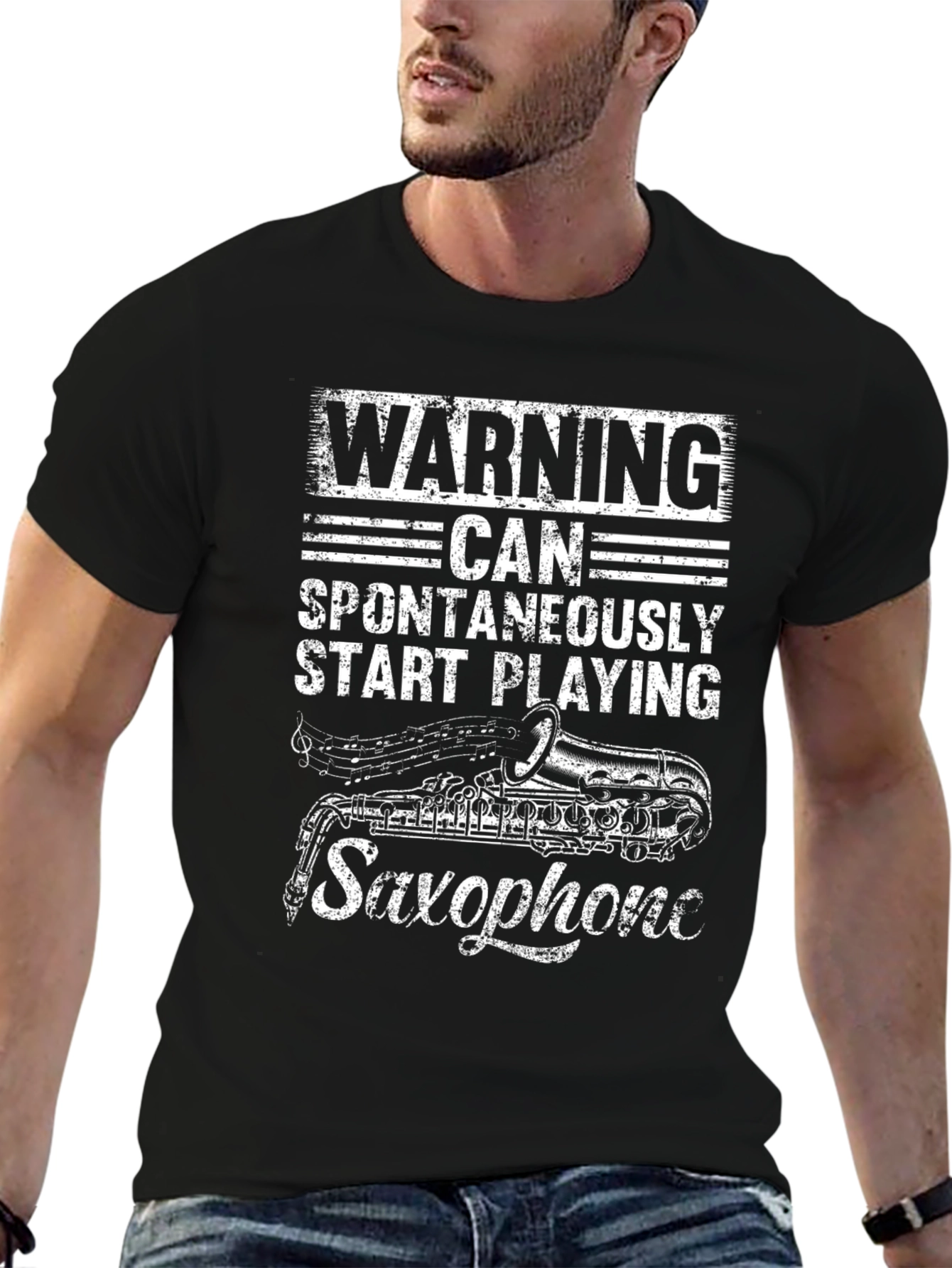 Warning Saxophone T-Shirt