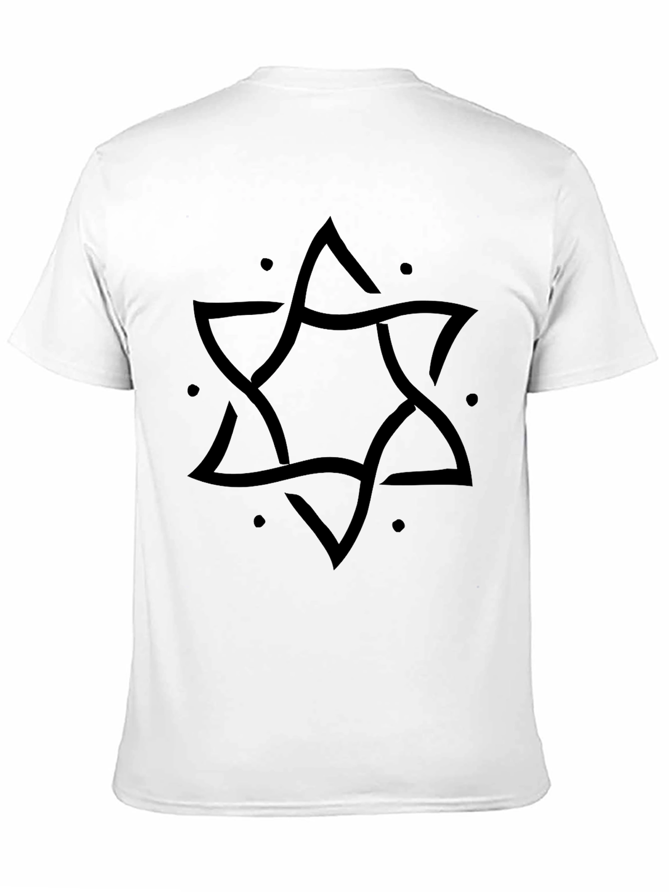 Geometric Star Graphic Tee - Modern Black T-Shirt
