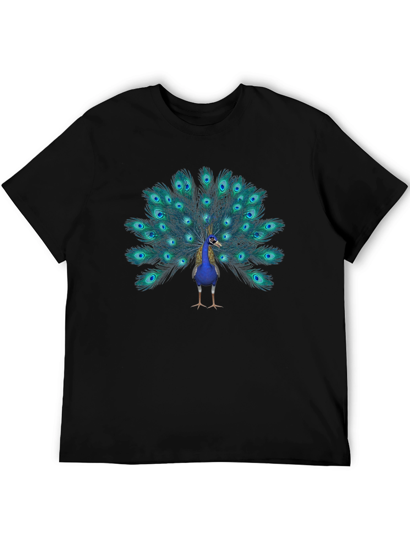 Peacock Graphic Tee - Mens Black T-Shirt