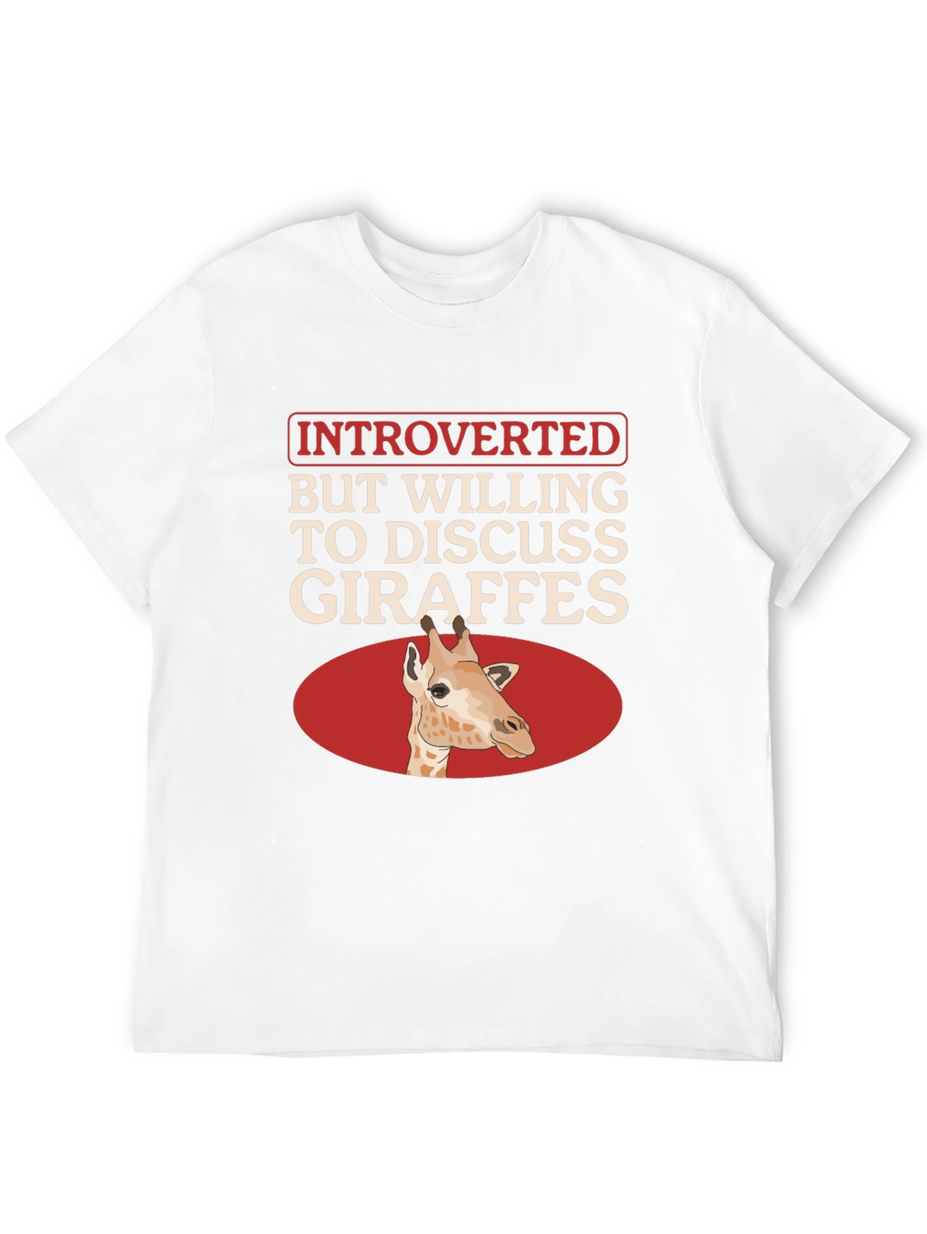 Introverted Giraffe T-Shirt - Unique Animal Lover Tee