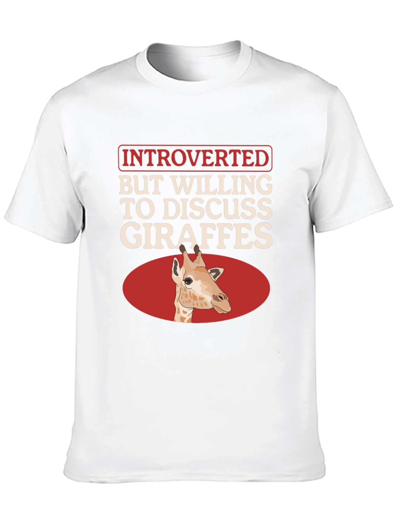 Introverted Giraffe T-Shirt - Unique Animal Lover Tee