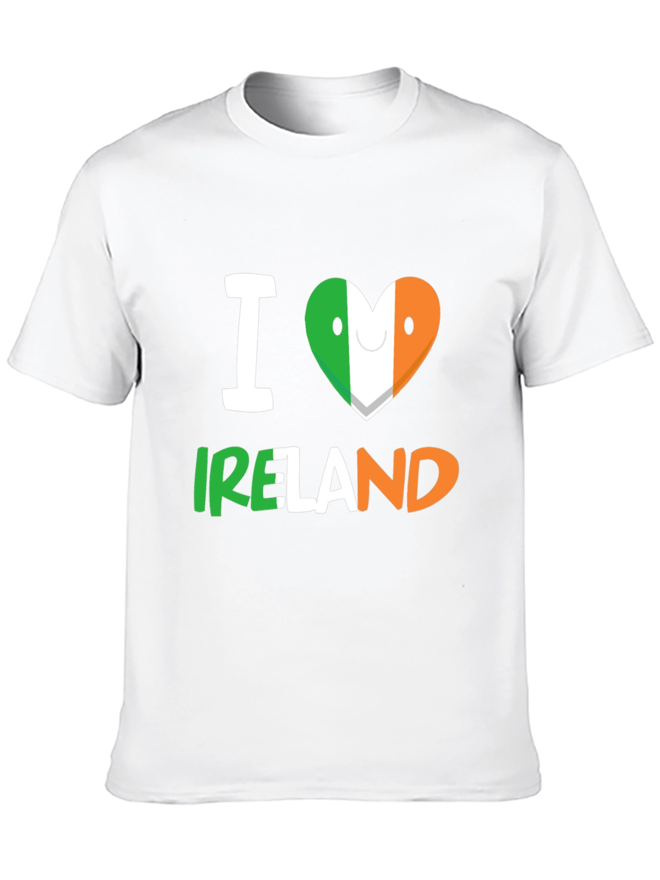 I Love Ireland T-Shirt - Black Crew Neck Tee