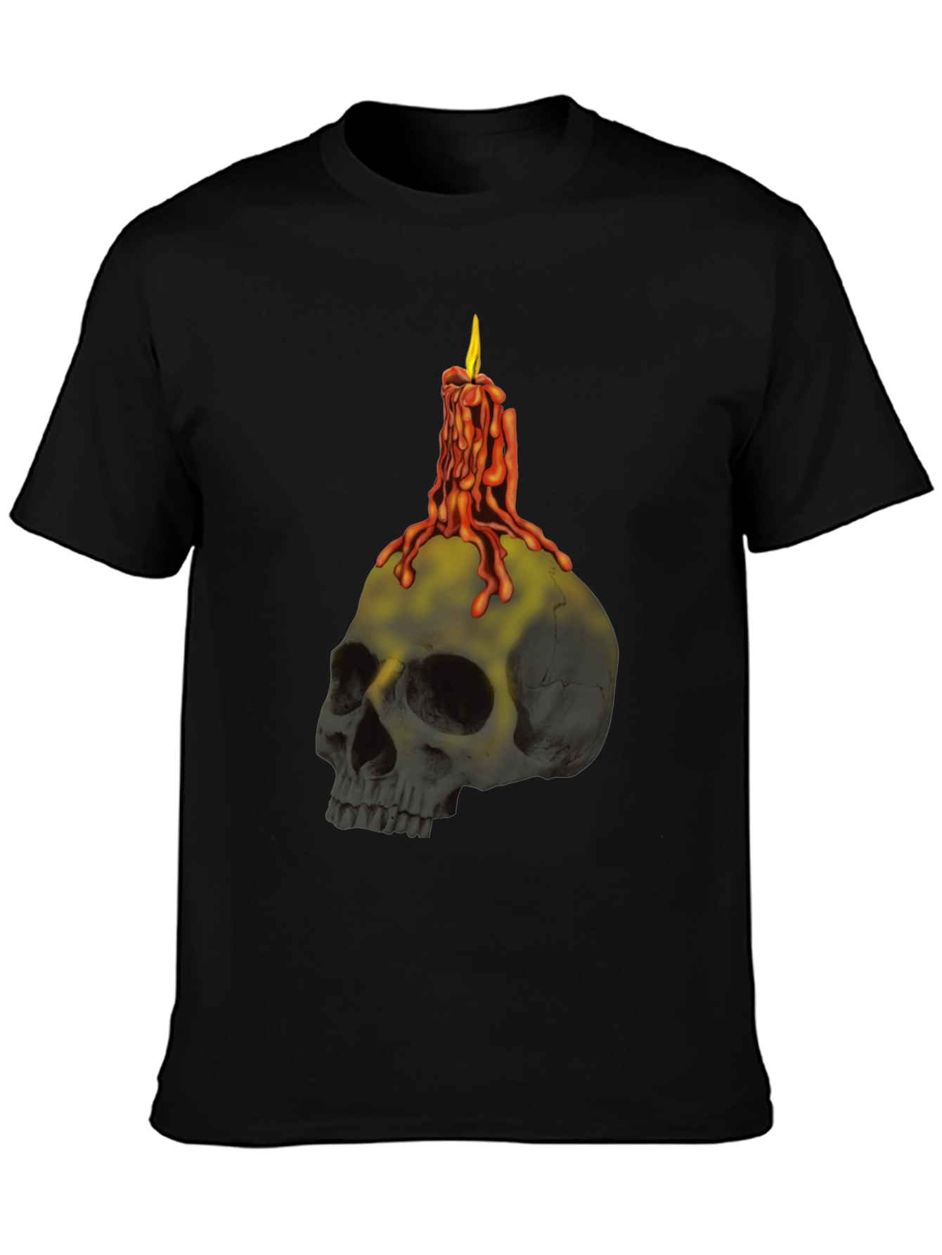 Skull Candle T-Shirt - Edgy Graphic Tee