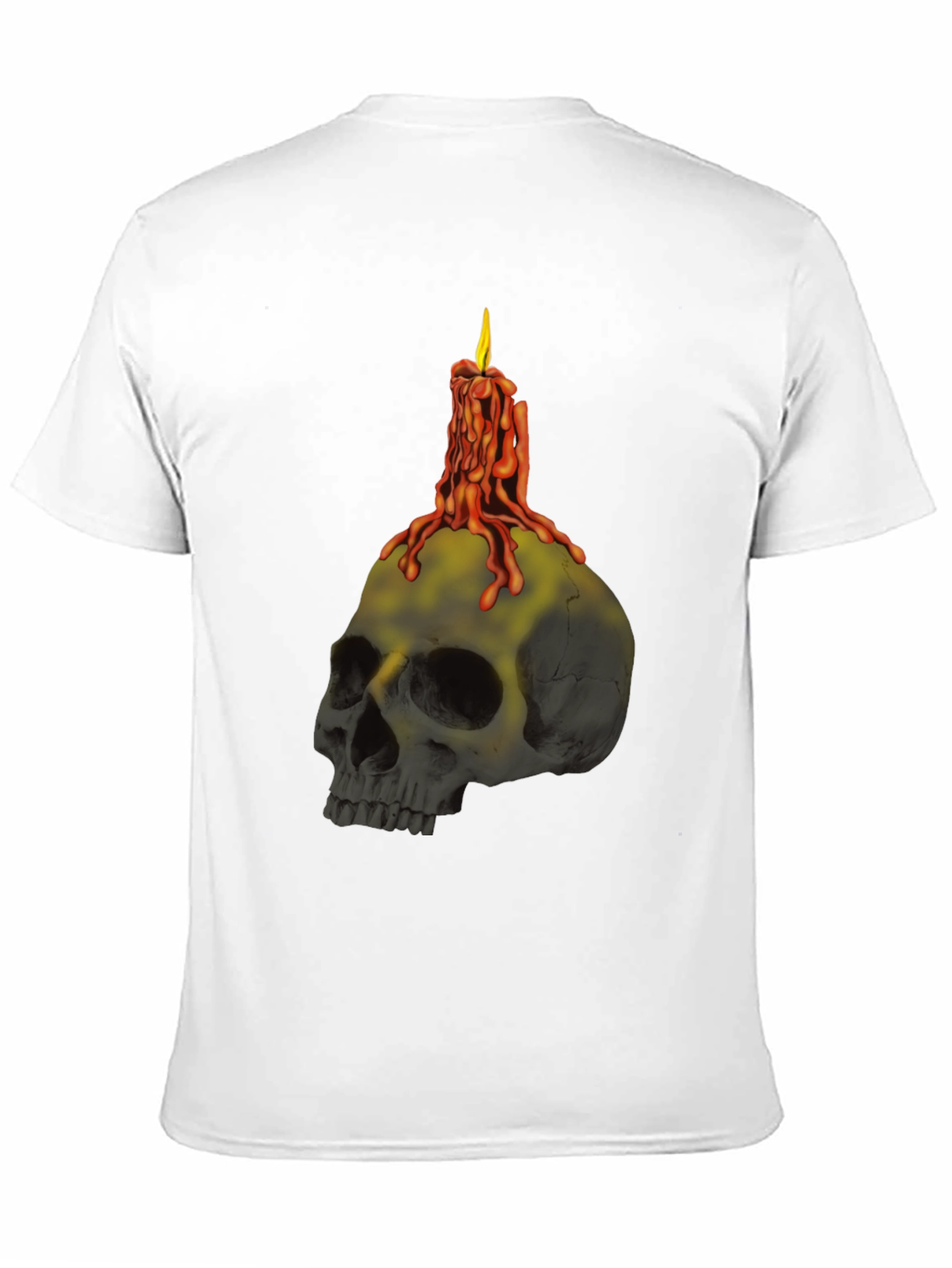 Skull Candle T-Shirt - Edgy Graphic Tee