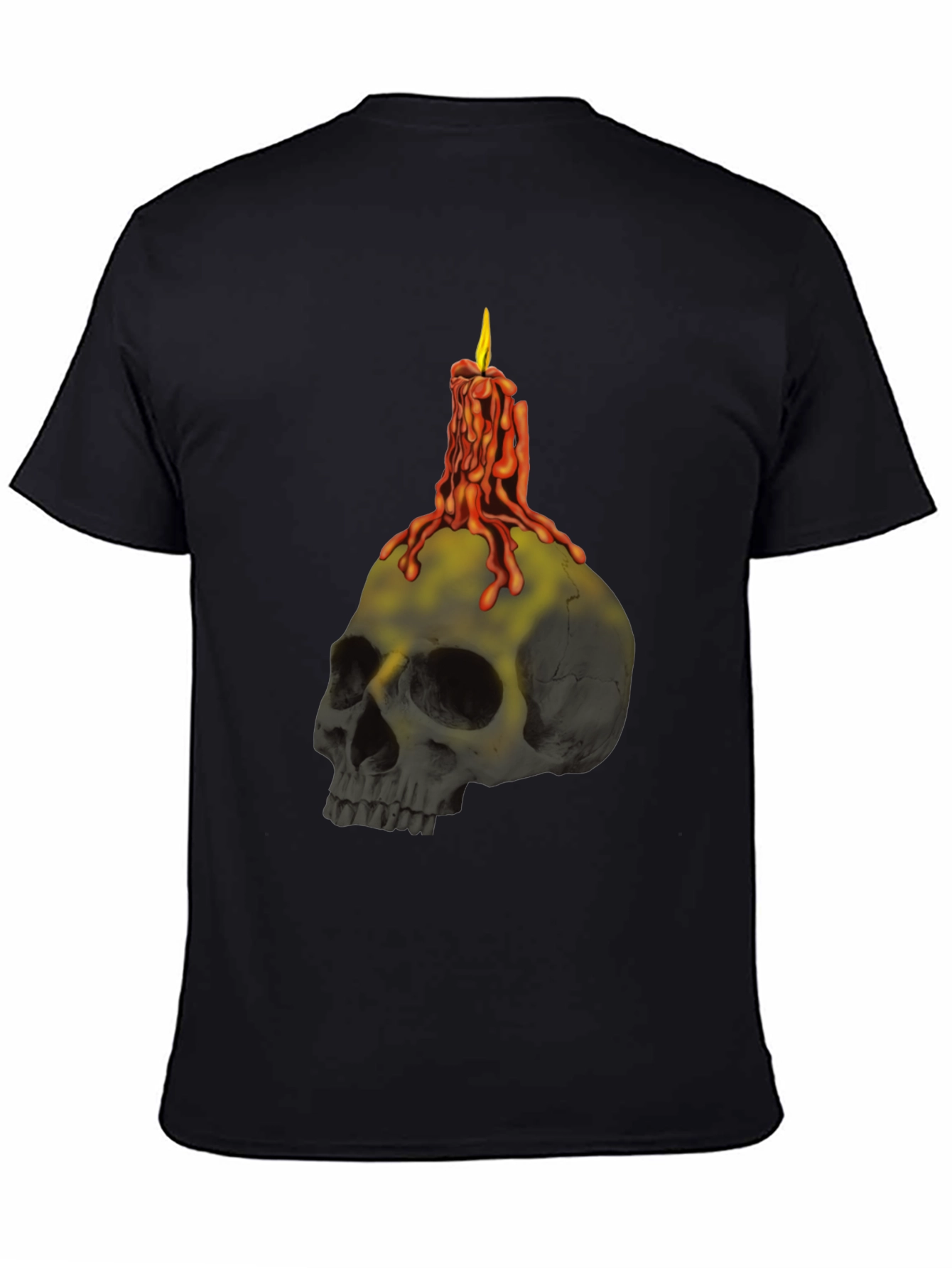 Skull Candle T-Shirt - Edgy Graphic Tee