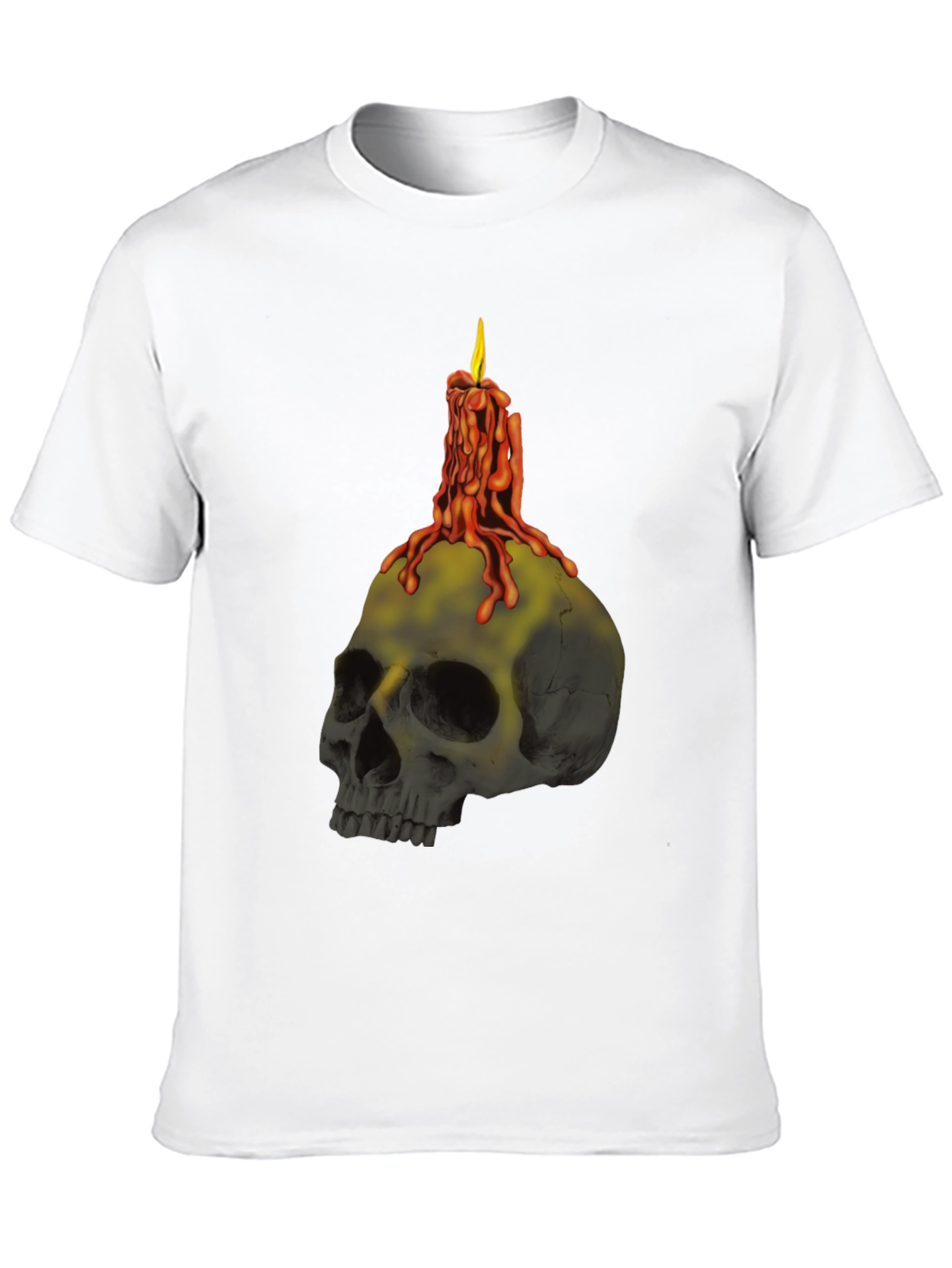 Skull Candle T-Shirt - Edgy Graphic Tee