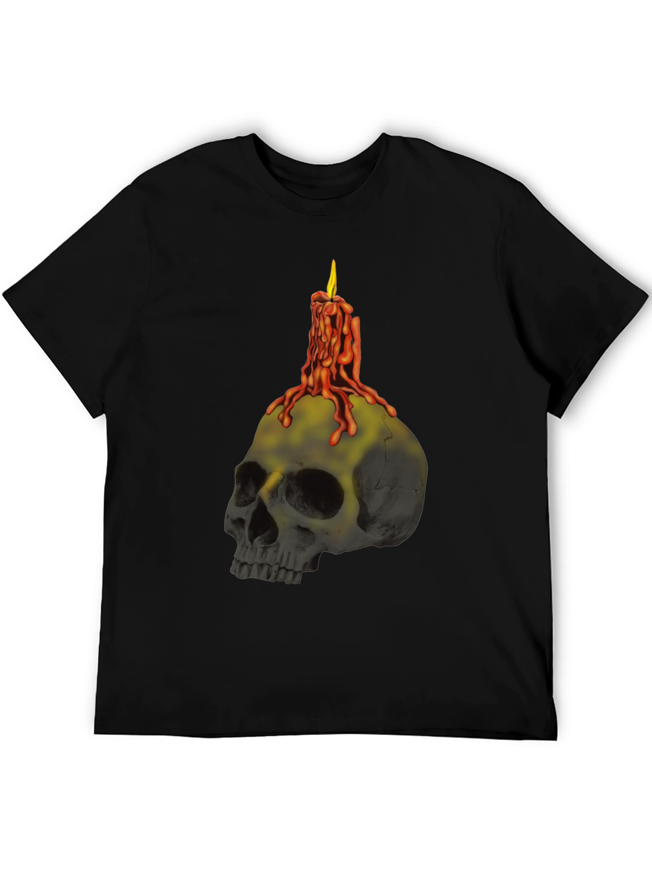 Skull Candle T-Shirt - Edgy Graphic Tee