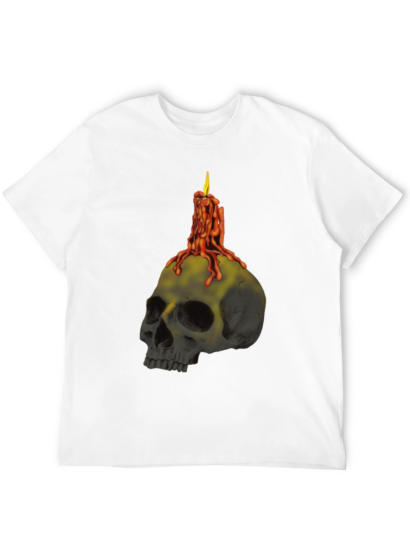 Skull Candle T-Shirt - Edgy Graphic Tee