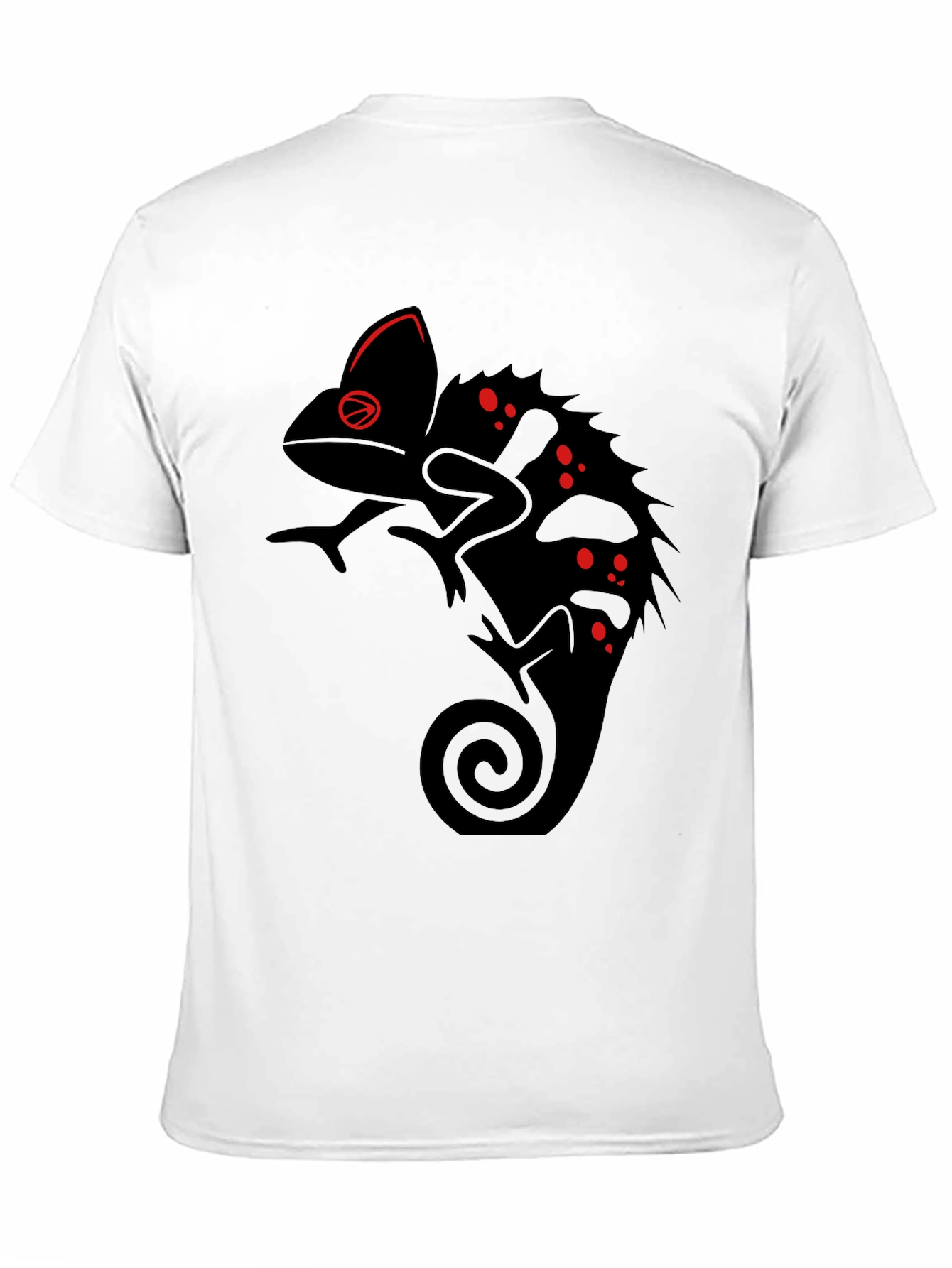 Black Chameleon Graphic Tee - Unique Reptile Design