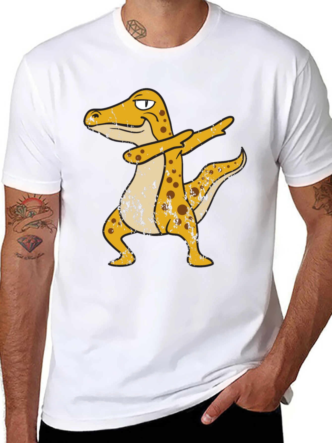 Dabbing Leopard Gecko Graphic T-Shirt