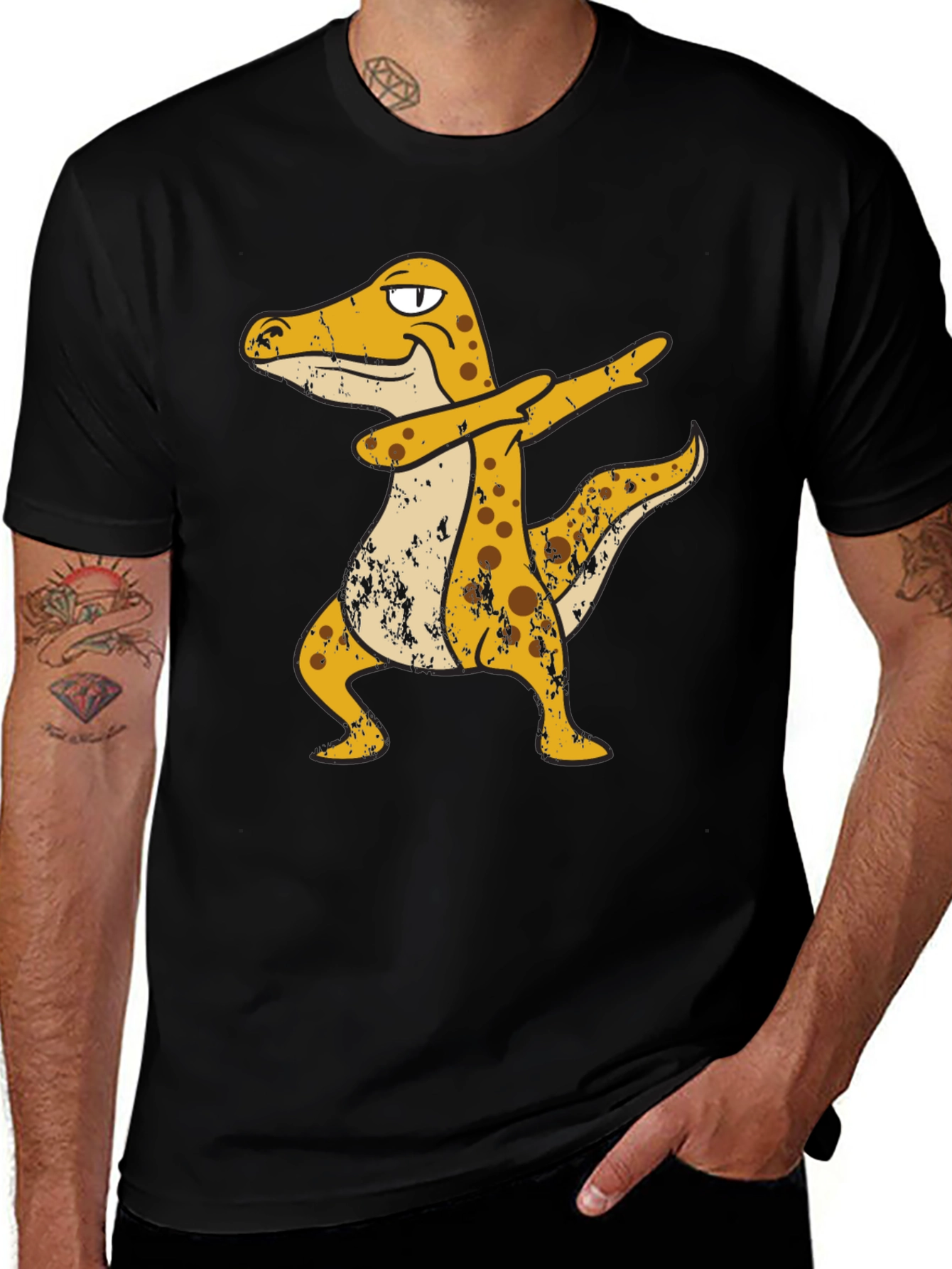 Dabbing Leopard Gecko Graphic T-Shirt