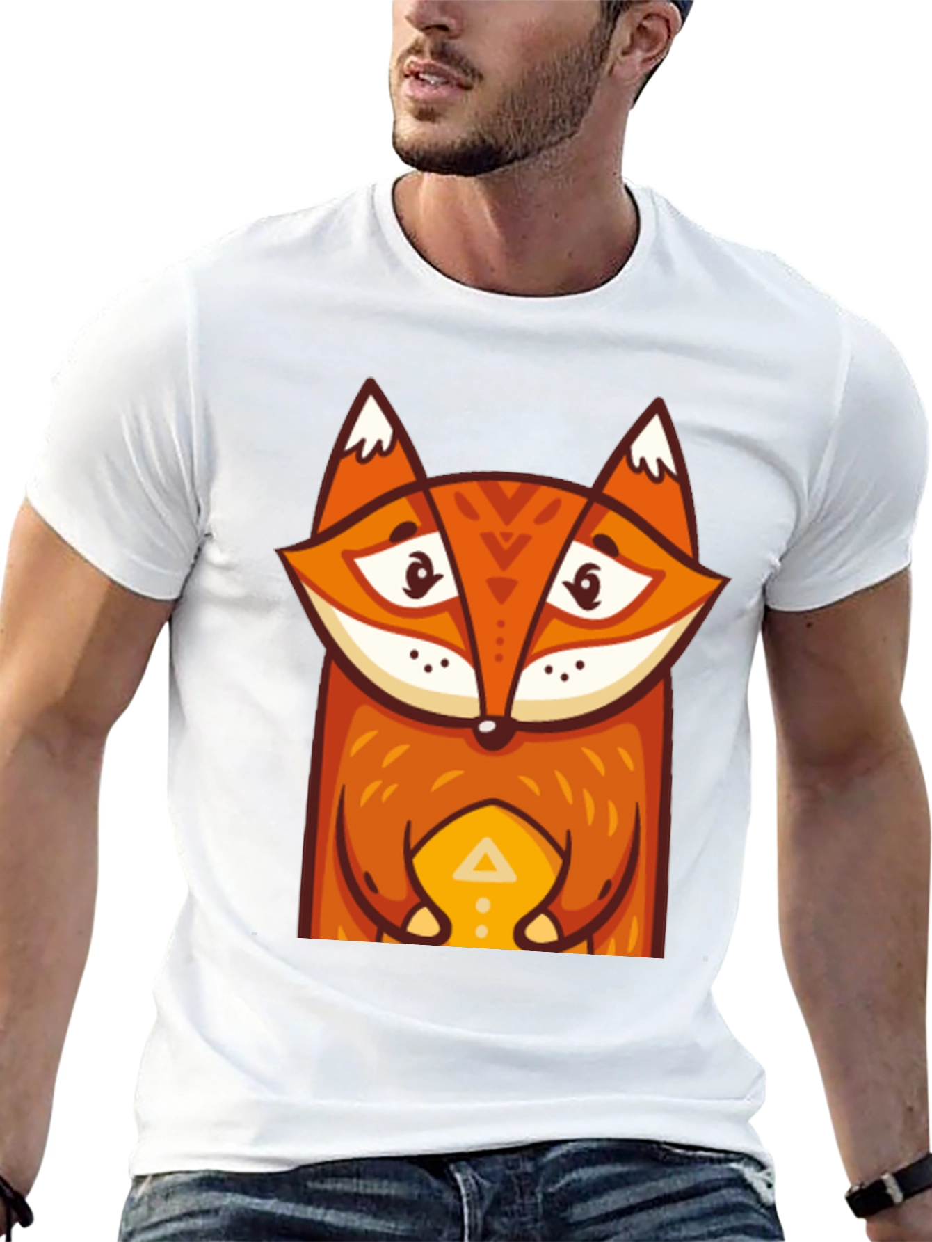 Fox Graphic Tee - Stylish Mens T-Shirt