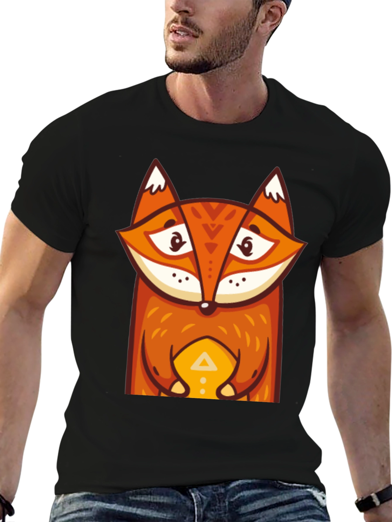 Fox Graphic Tee - Stylish Mens T-Shirt