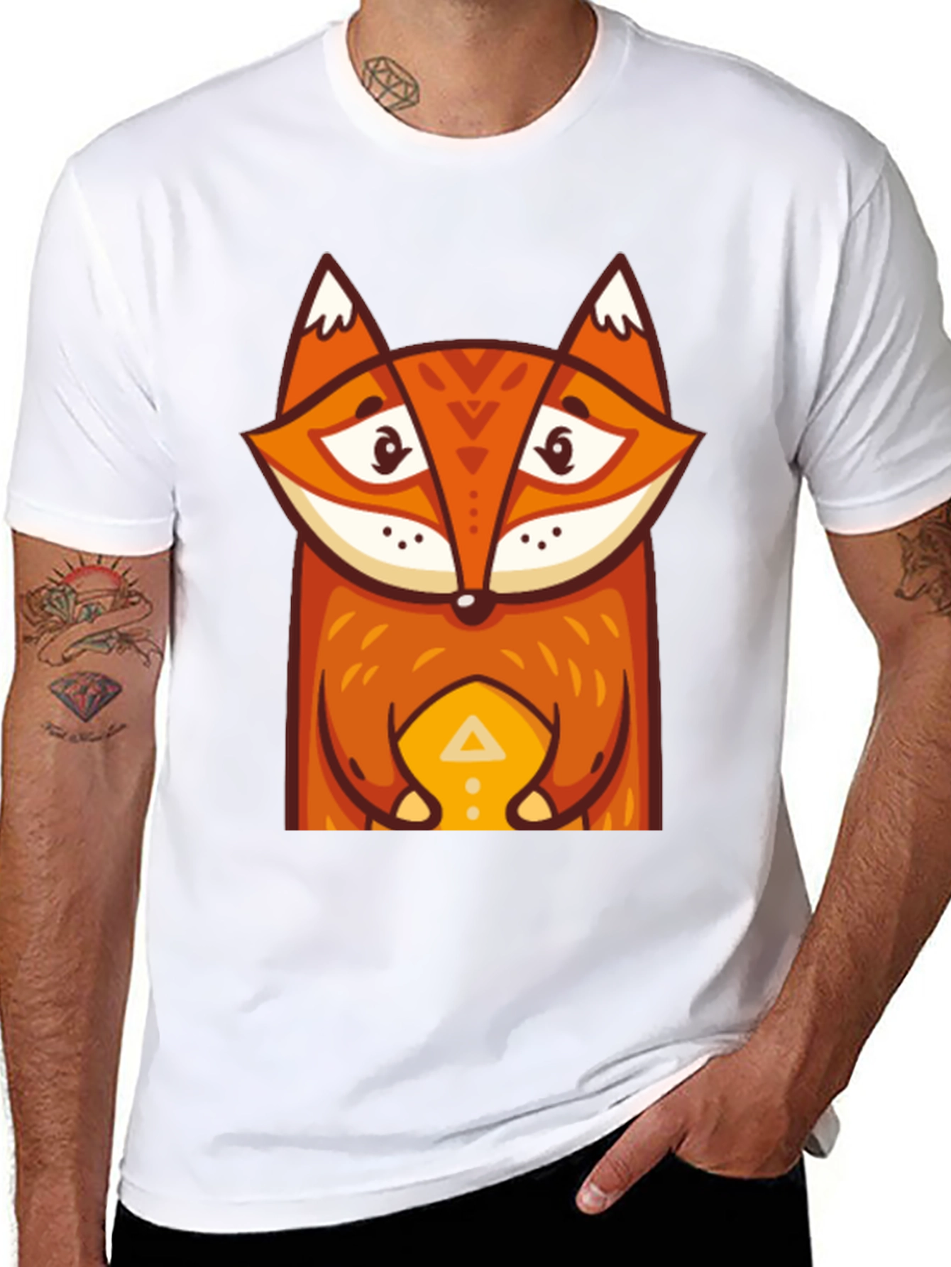 Fox Graphic Tee - Stylish Mens T-Shirt