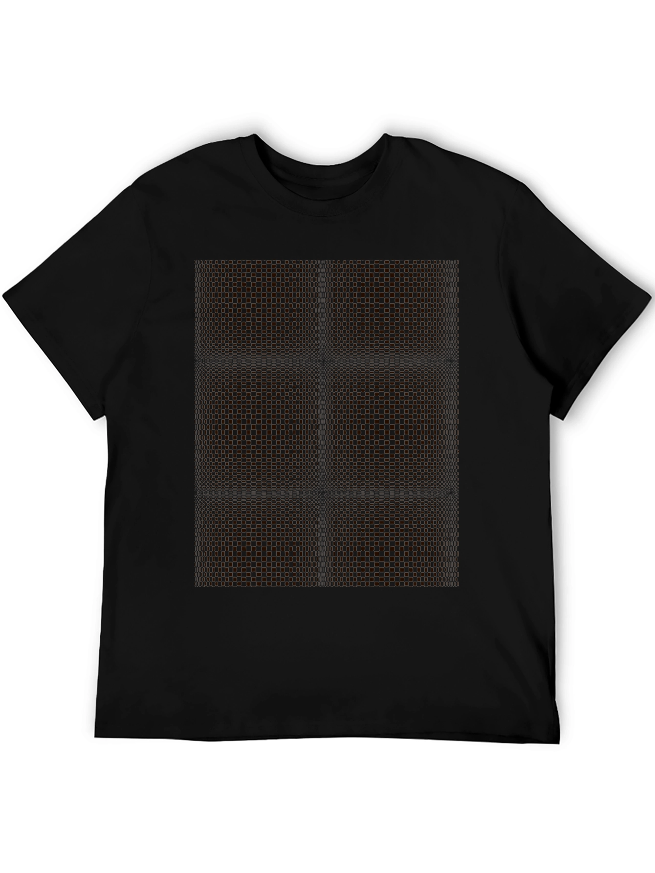 Modern Black Geometric Patterned T-Shirt