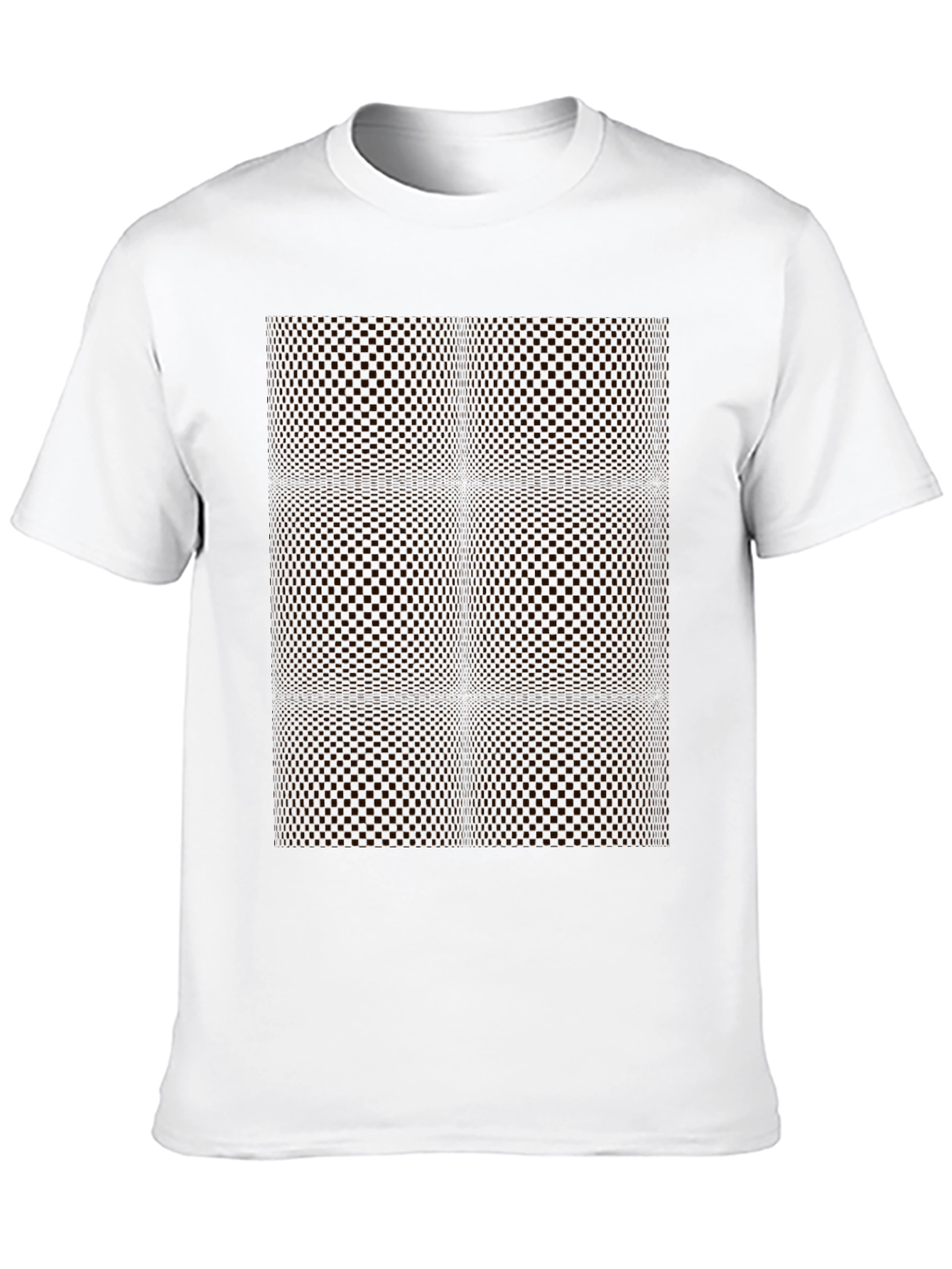 Modern Black Geometric Patterned T-Shirt