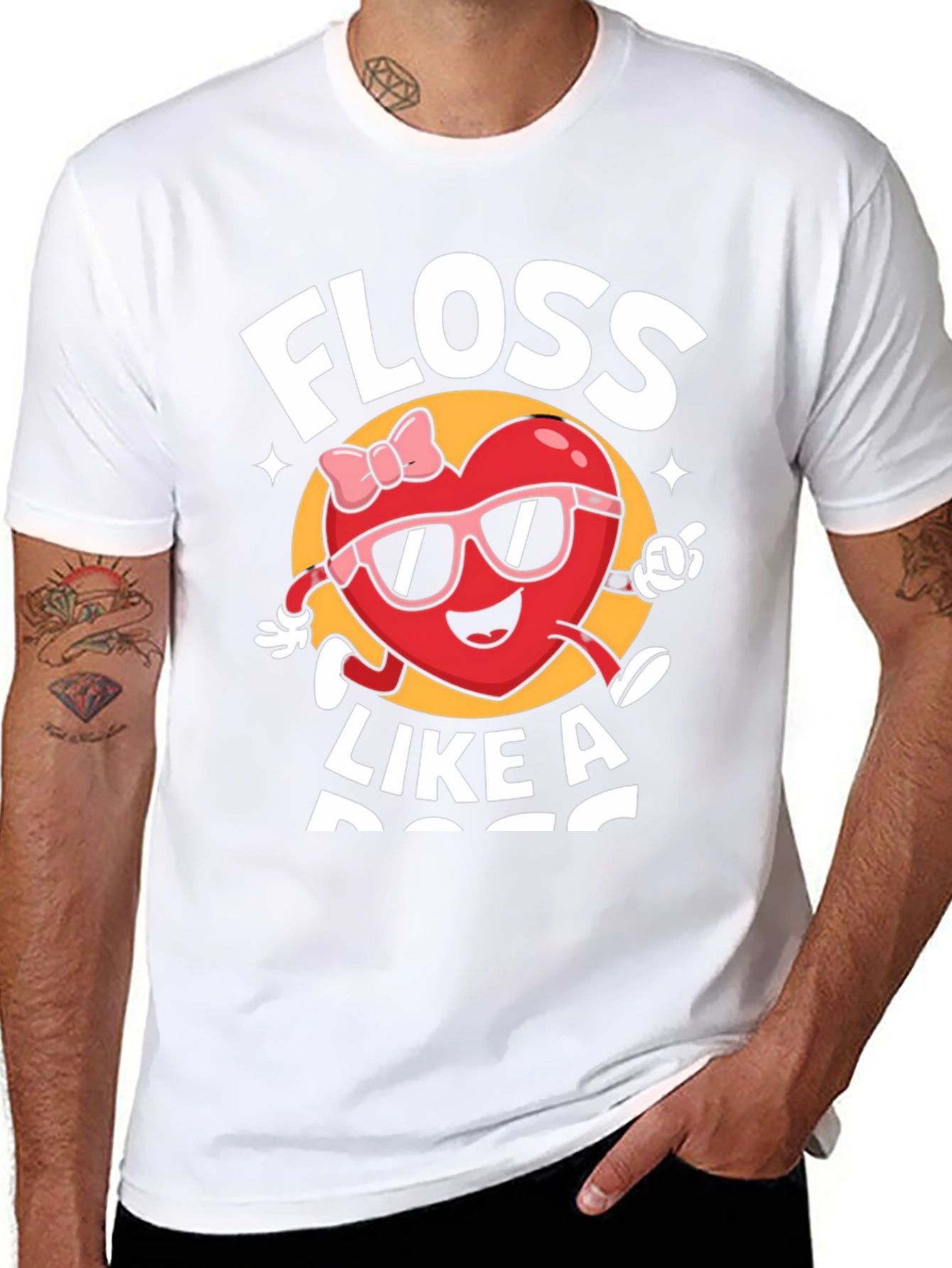 Floss Like A Boss Black Graphic Tee