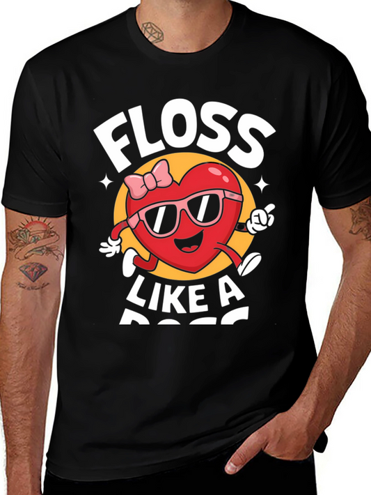 Floss Like A Boss Black Graphic Tee