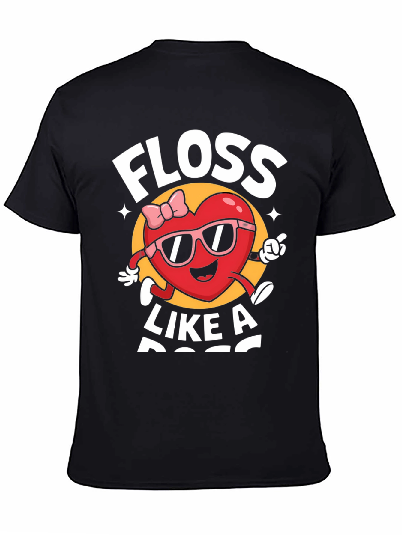 Floss Like A Boss Black Graphic Tee