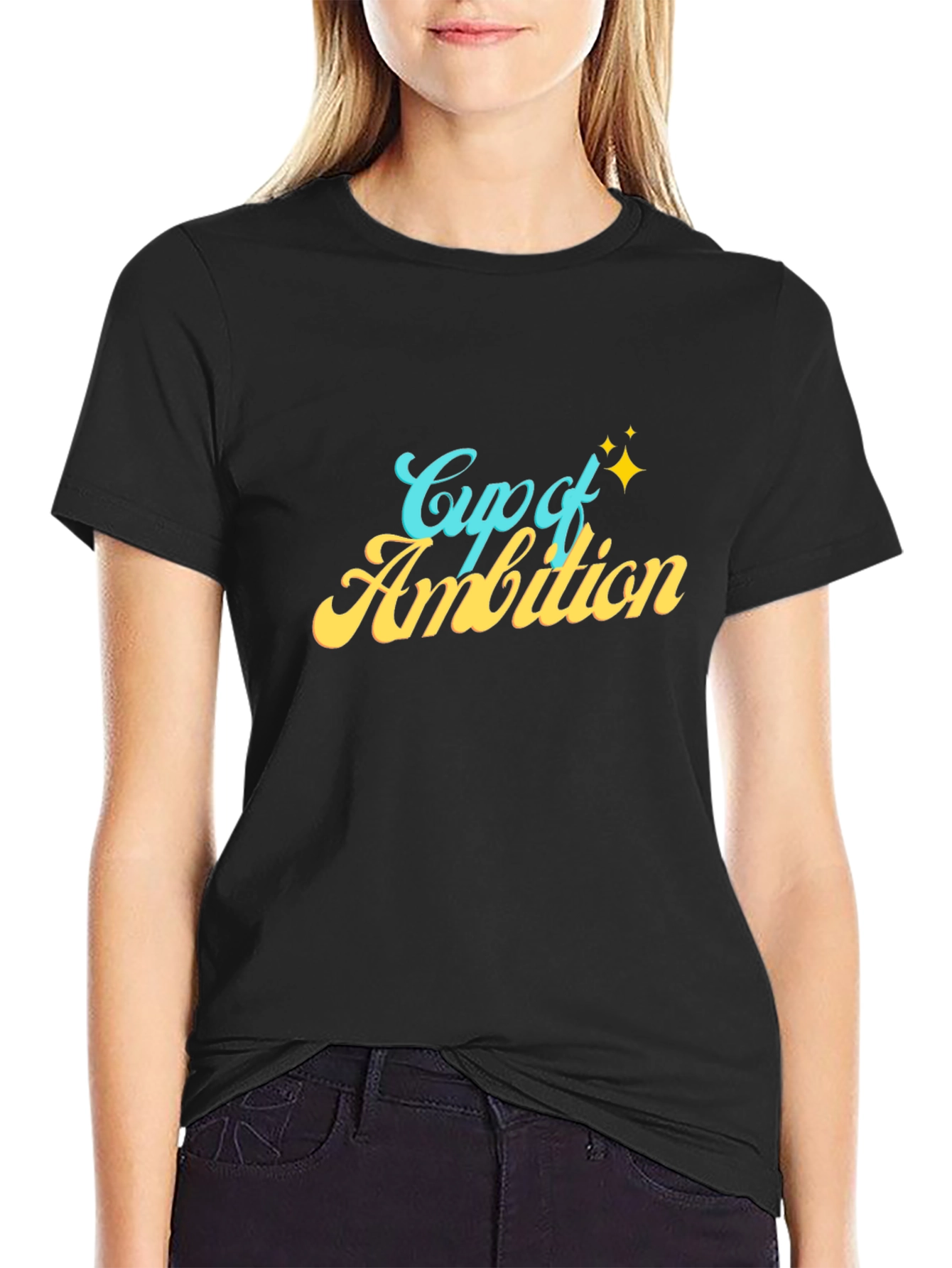 Cup of Ambition Black Graphic Tee
