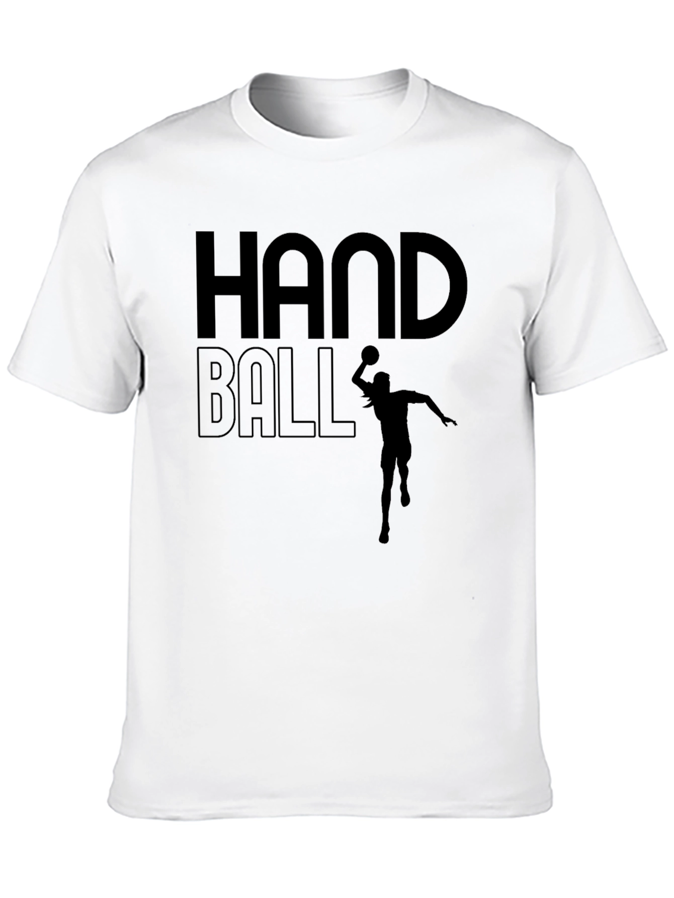 Handball Player Graphic Tee - Black