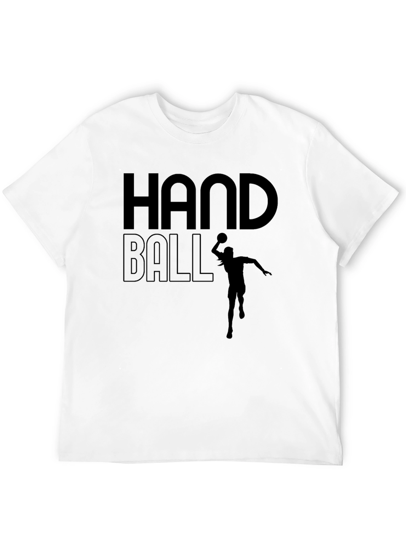 Handball Player Graphic Tee - Black