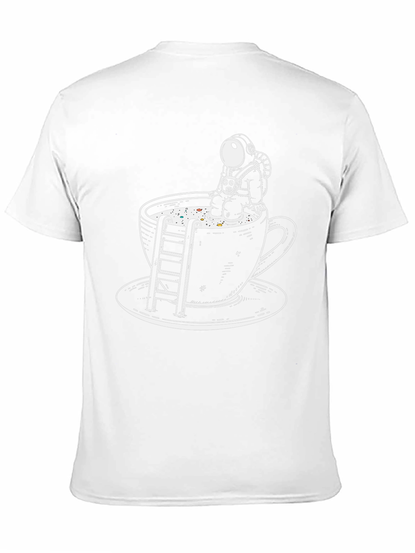 Astronaut Coffee Cup Graphic Tee - Relaxed Fit